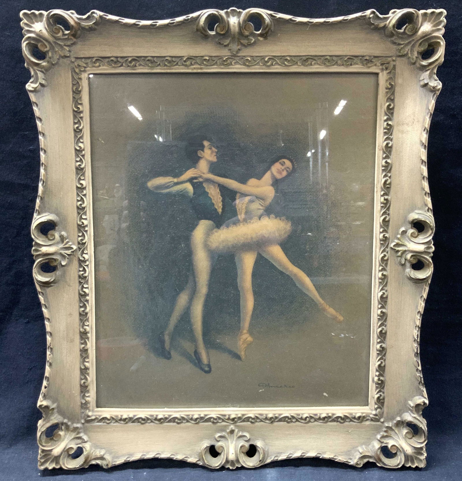 D Amareo Framed Ballet Dancers Litho (1 of 9)
