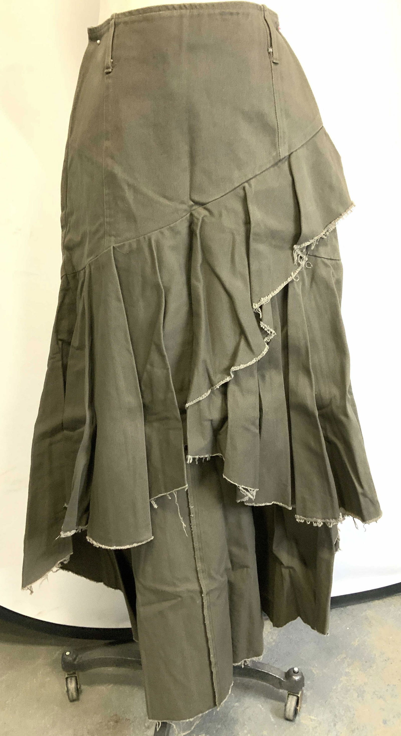 Double Zero Moss Green Jean Skirt, new (1 of 6)