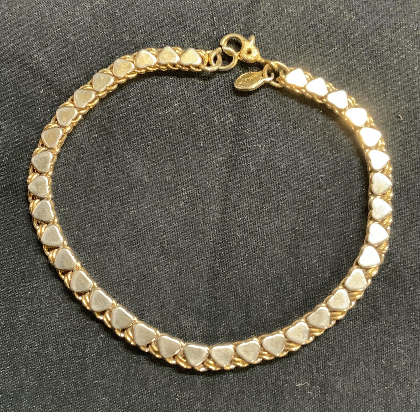MONET Gold Tone Heart Bracelet, Jewelry (1 of 6)