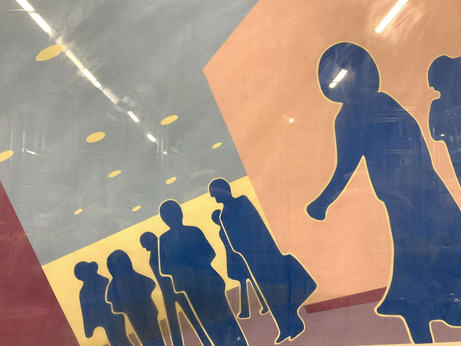 Signed Silhouette Figural Silk Screen (1 of 9)