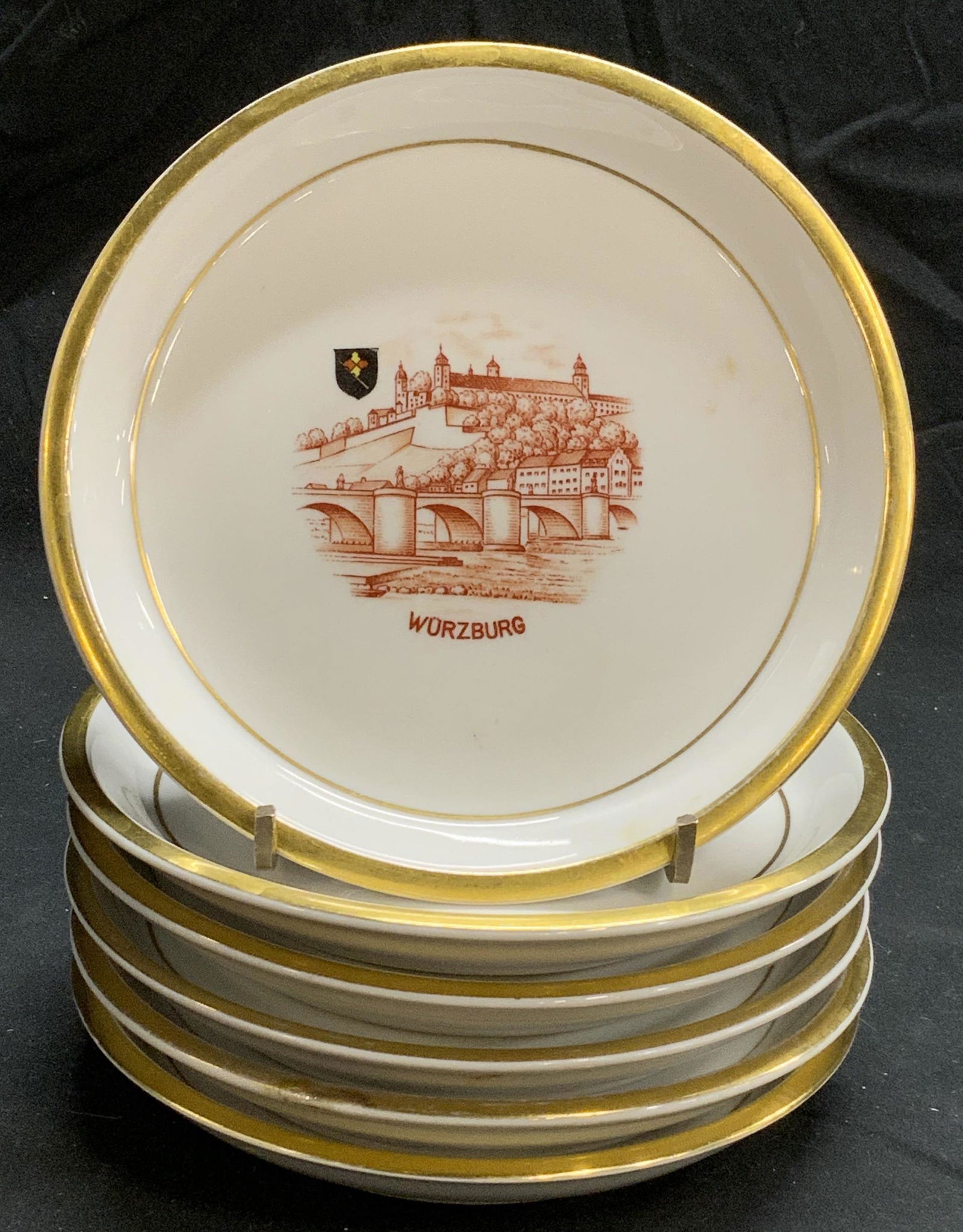 Set 6 WINTERLING Bavaria Porcelain City Plates (1 of 8)