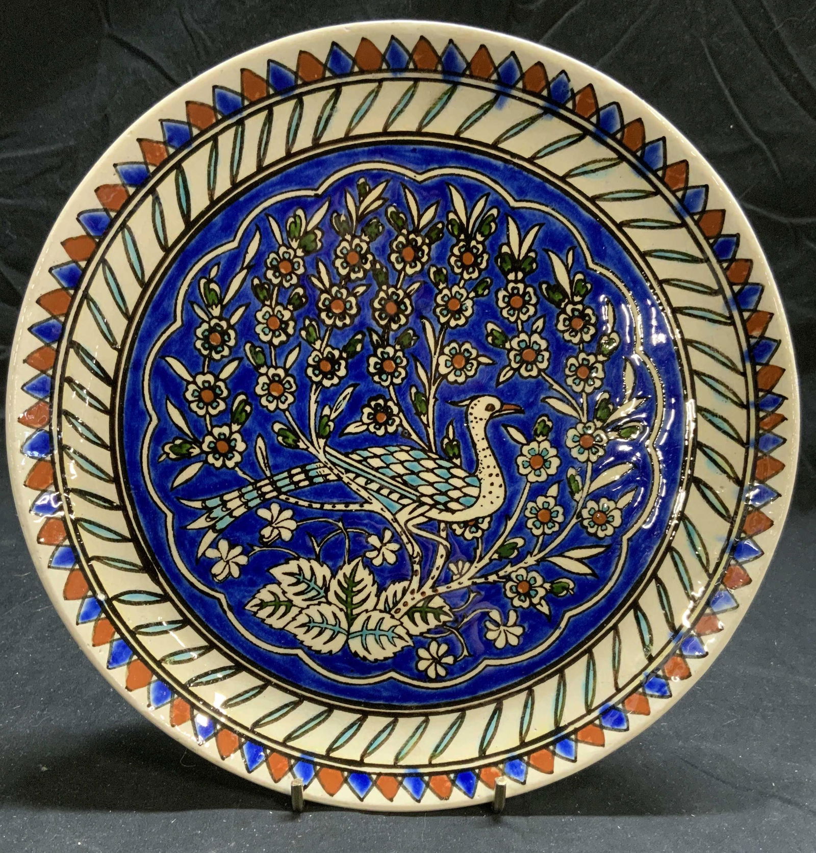 Turkish Style Ceramic Peacock Plate (1 of 6)