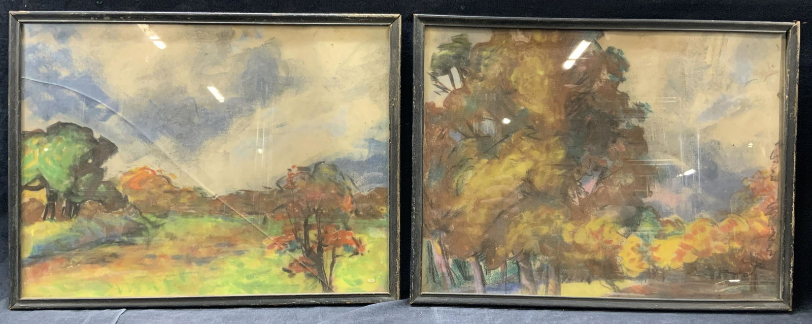 Lot 2 Framed Pastel Landscapes (1 of 9)