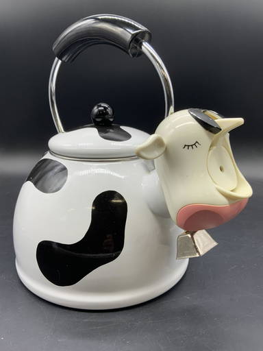 Kamenstein Vintage Black & White Cow Tea Kettle