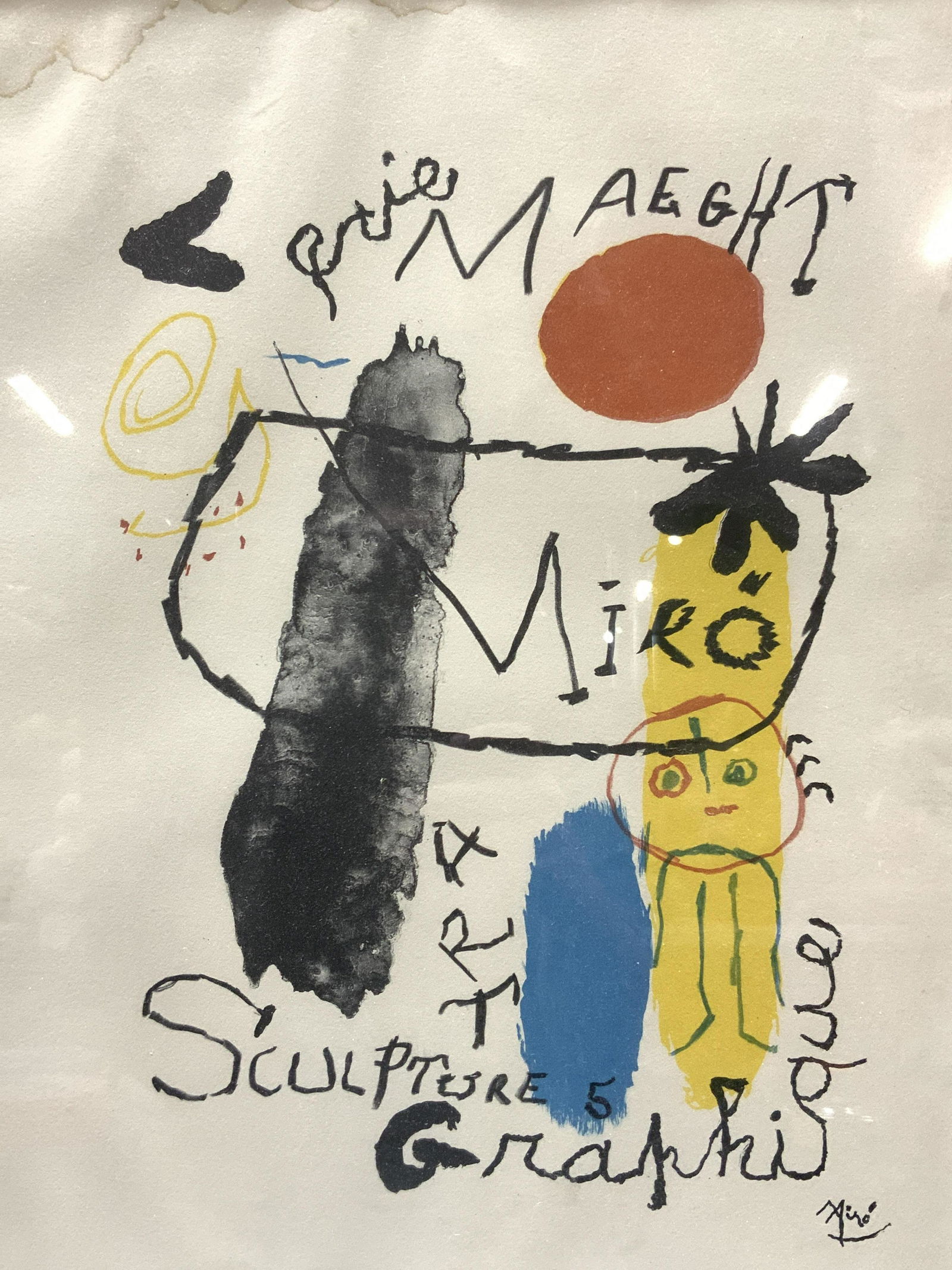 Framed Maeght Joan Miro Lithograph (1 of 10)