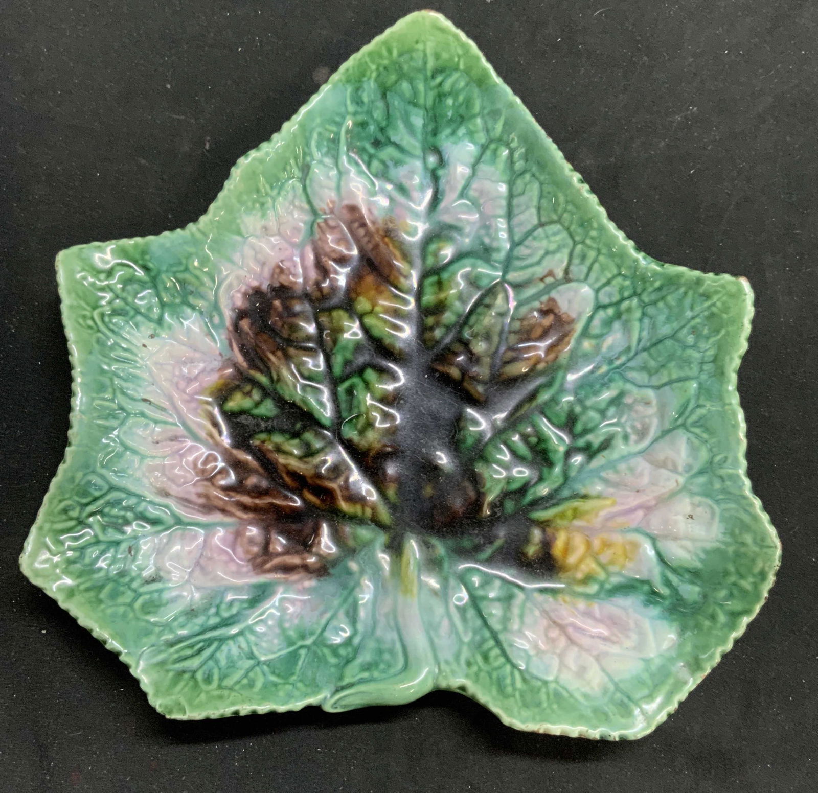 Vintage Ceramic Majolica Leaf Plate (1 of 6)