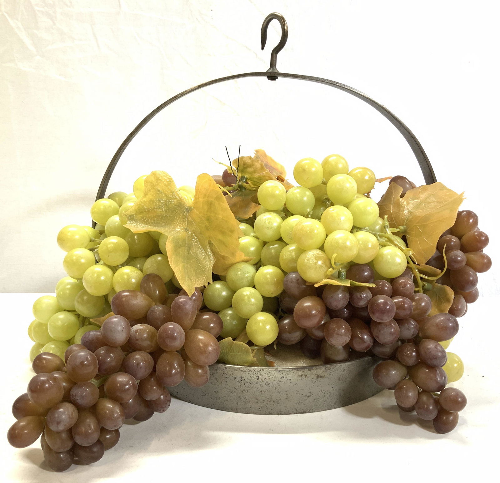 Hanging Faux Fruit Centerpiece in Iron Basket (1 of 6)