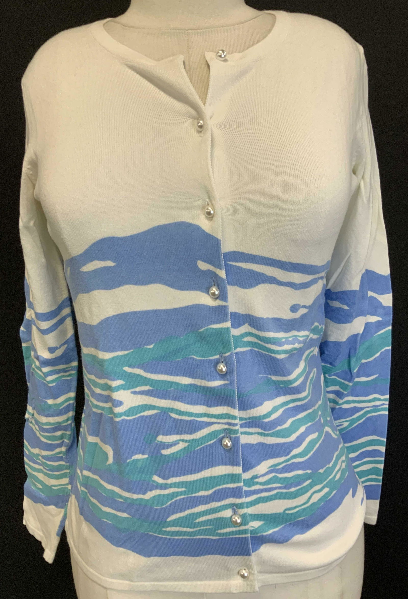 J. McLaughlin Cotton Blend Knit Cardigan, sz XS (1 of 6)