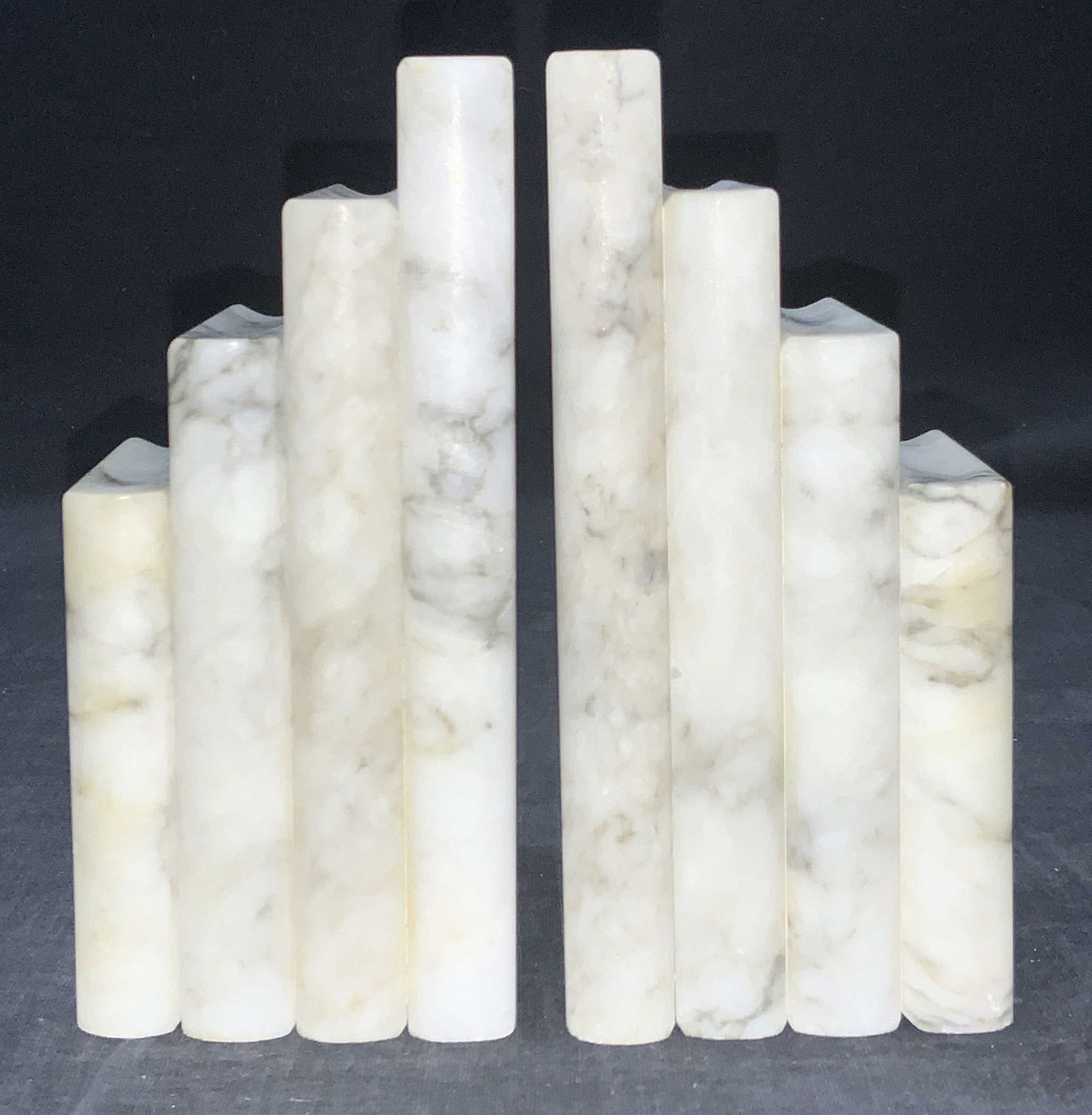 White Marble Book Stack Book Ends, Italy (1 of 7)