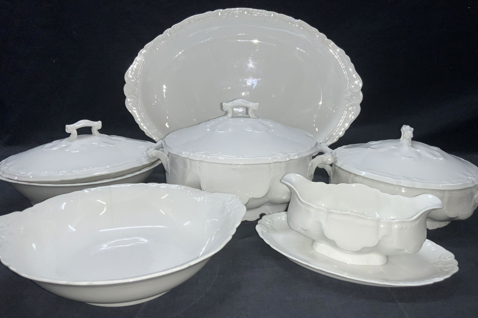 Partial Set 7 HAVILAND Porcelain Kitchenwares (1 of 11)