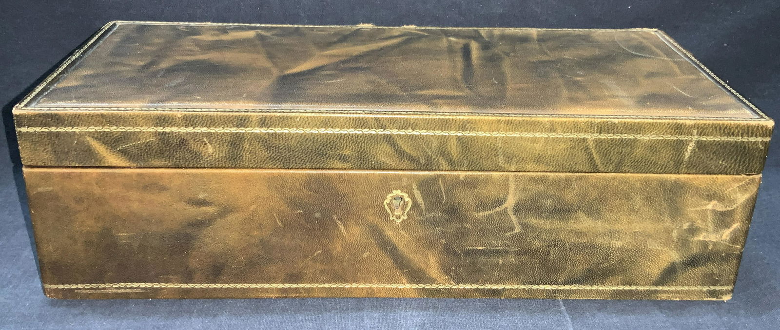 Vintage Rectangular Faux Leather Jewelry Box (1 of 10)