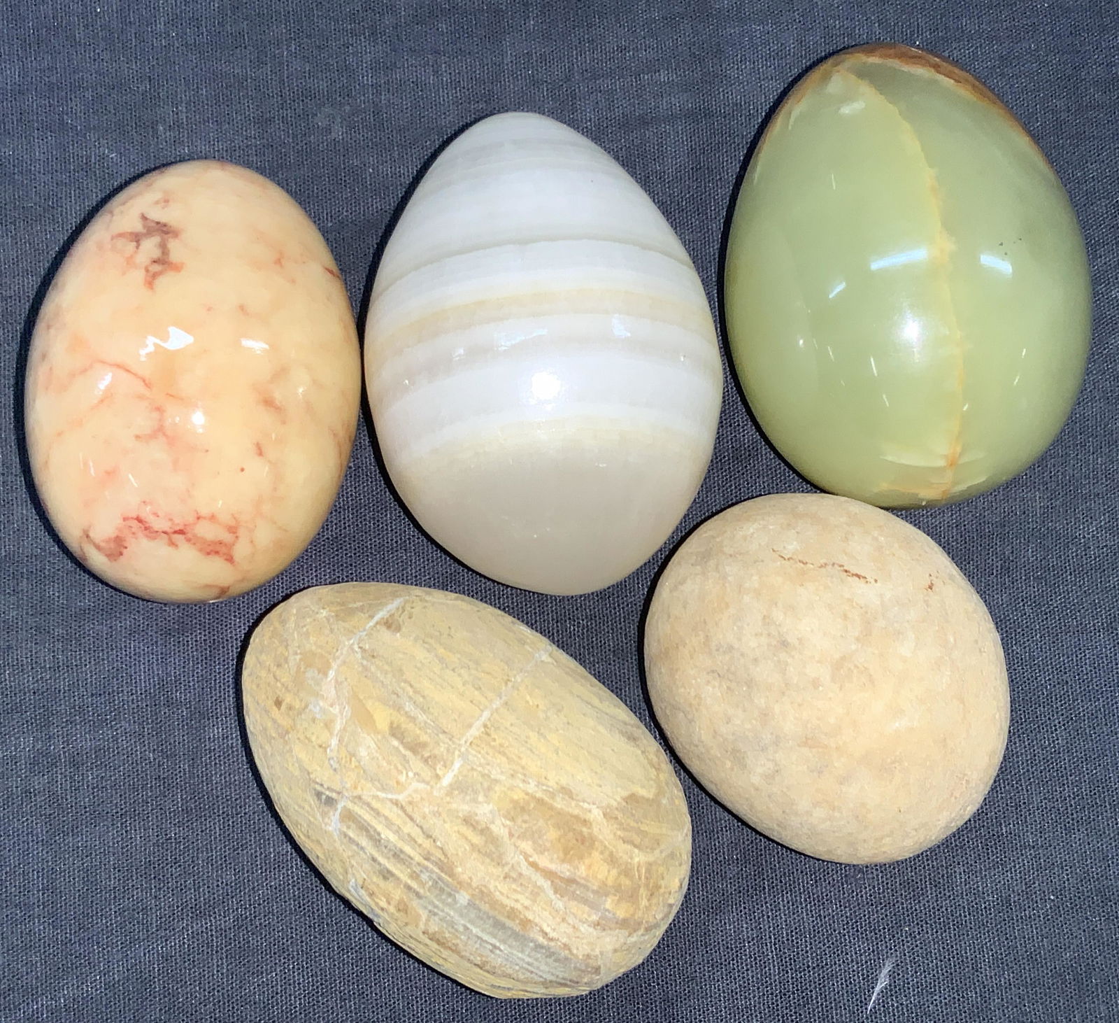 5 Polishes Marble & Stone Eggs Decorative Acc (1 of 8)