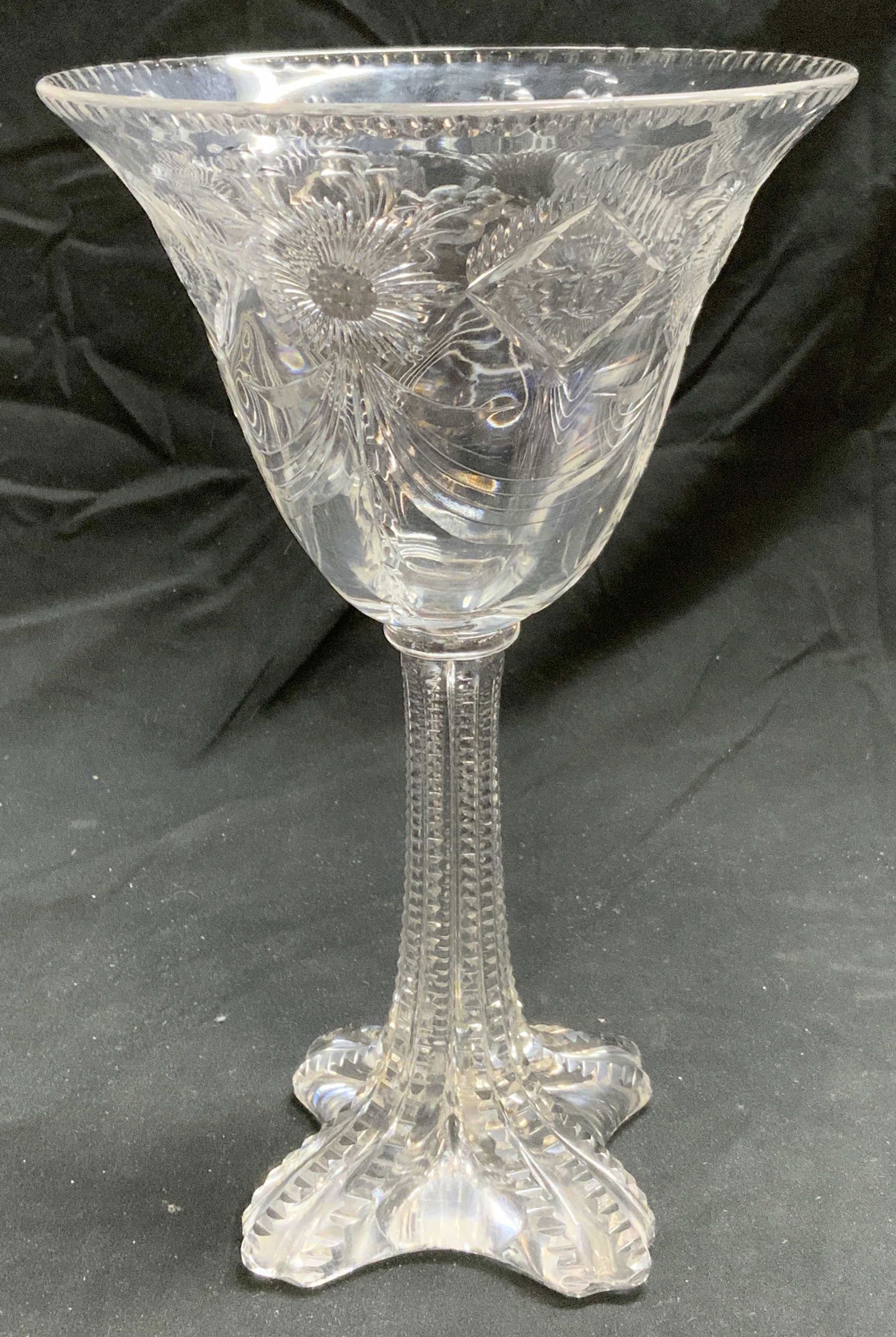 Cut Crystal Footed Bowl (1 of 7)