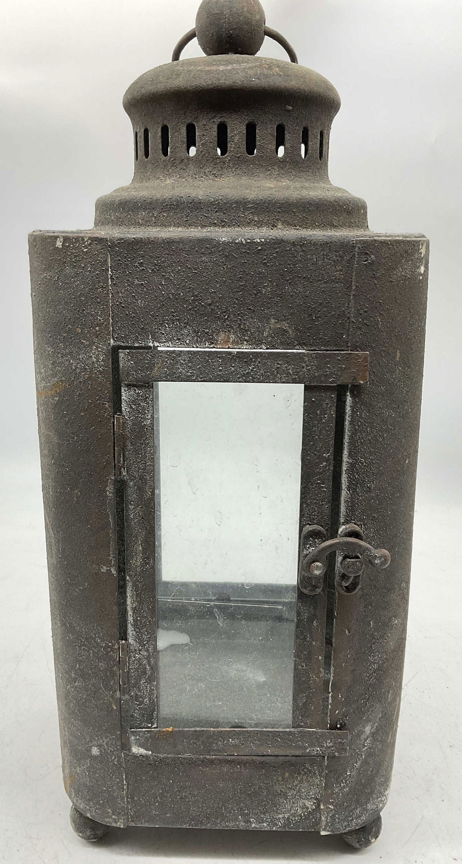 Vintage Metal Lantern W Hinge Door (1 of 6)