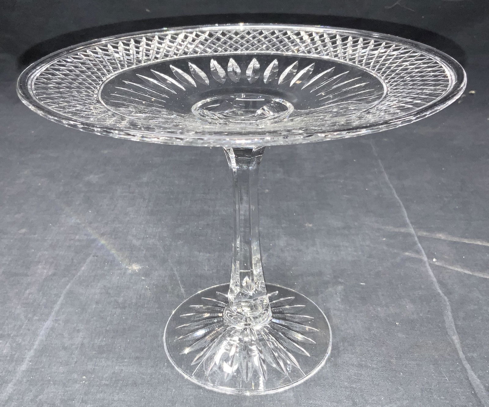 Clear Cut Glass Footed Taza/ Display Dish (1 of 7)