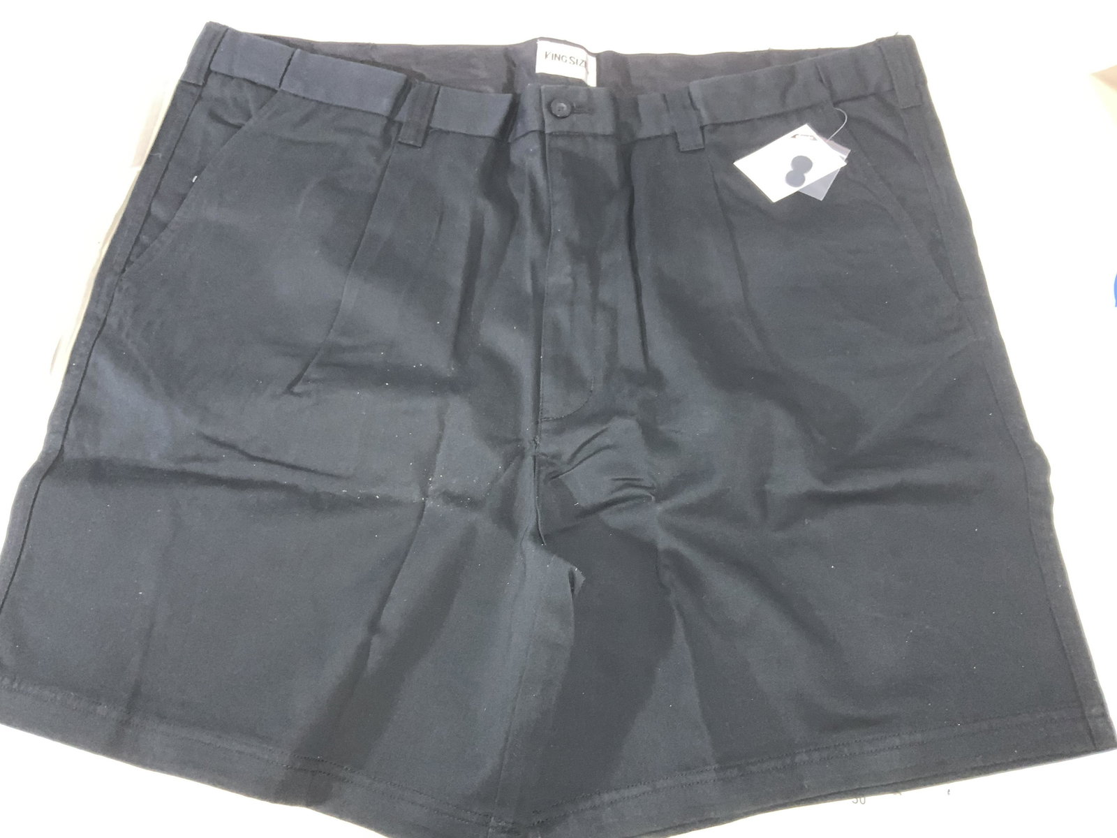 Plus Size Black Cotton Shorts , NIP: Plus Size Shorts for ladies or Men, Waist size 50, brand not labeled. 22.5 in. Long, inseam 8 in. Button and zipper front, backside and hand pockets.new in package with original tag attached, removed 