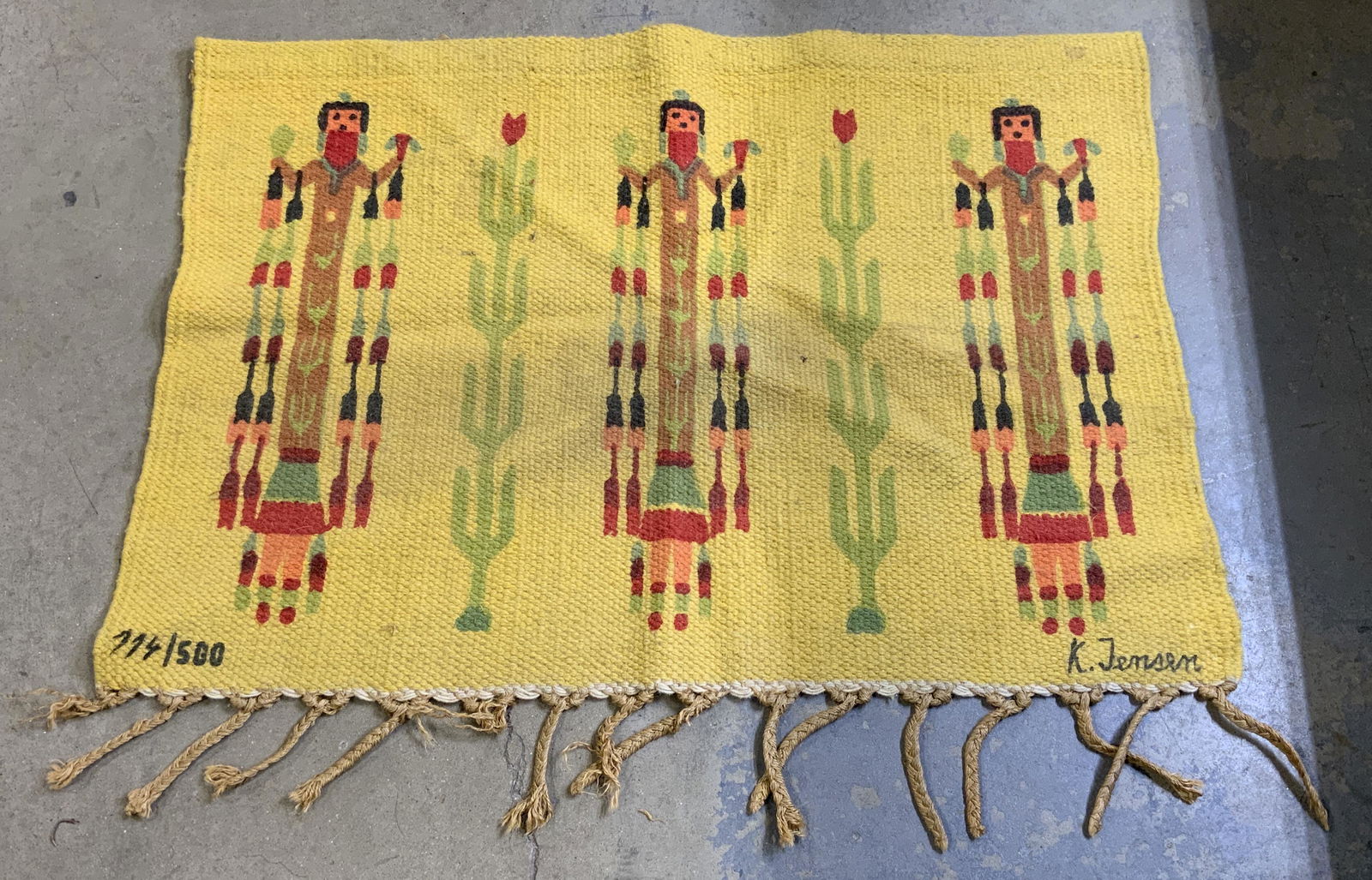 K. JENSEN 114/500 Navajo Yei Tapestry (1 of 11)