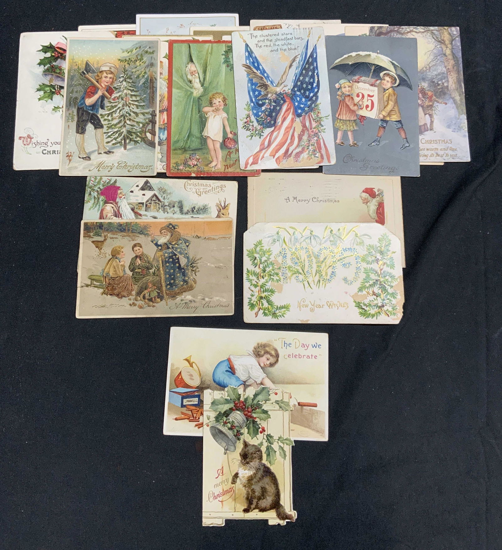 Lot 20 Antique Christmas & New Years Postcards (1 of 8)
