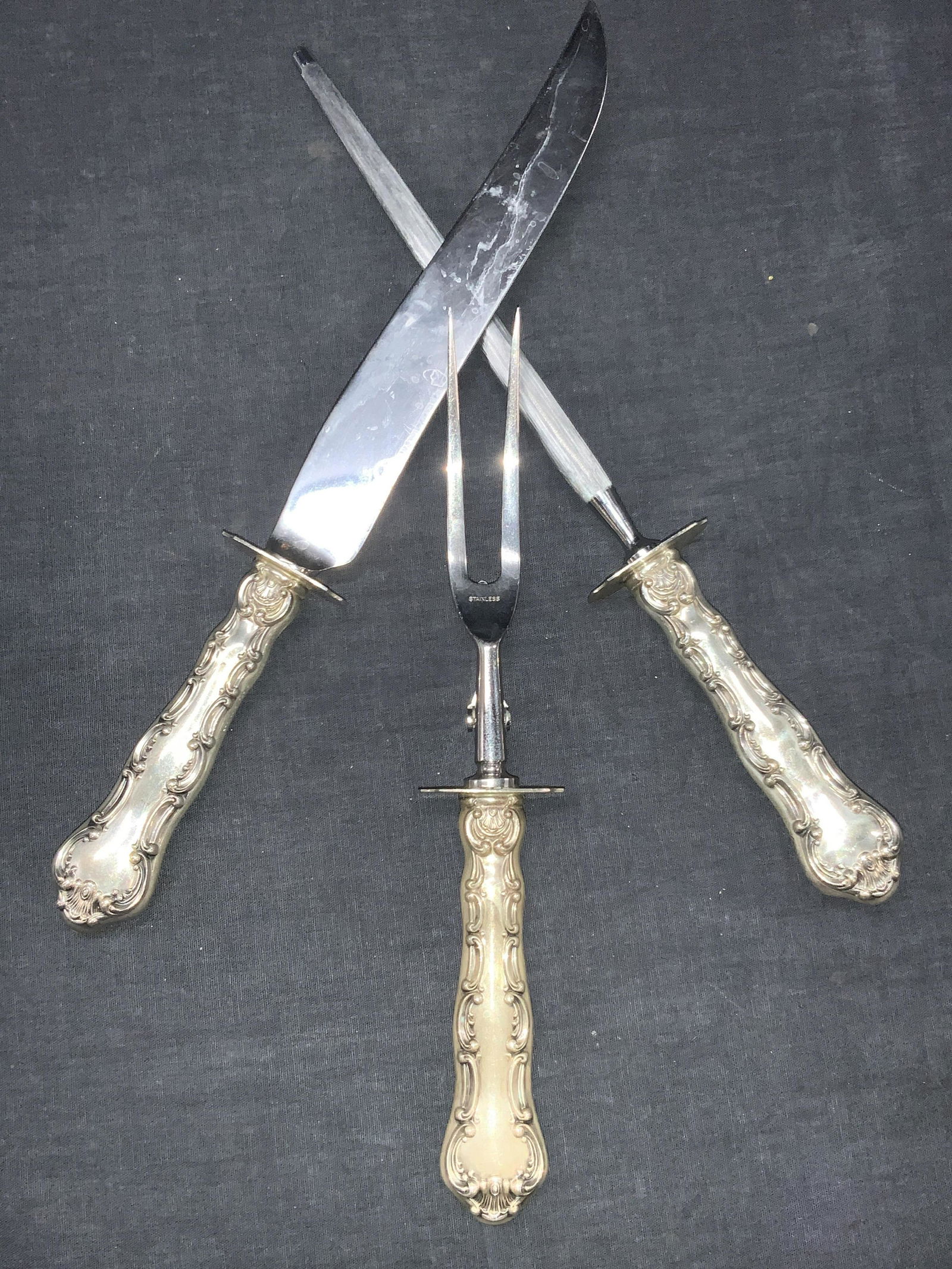 Gorham Sterling Handled Meat Carving Set (1 of 8)