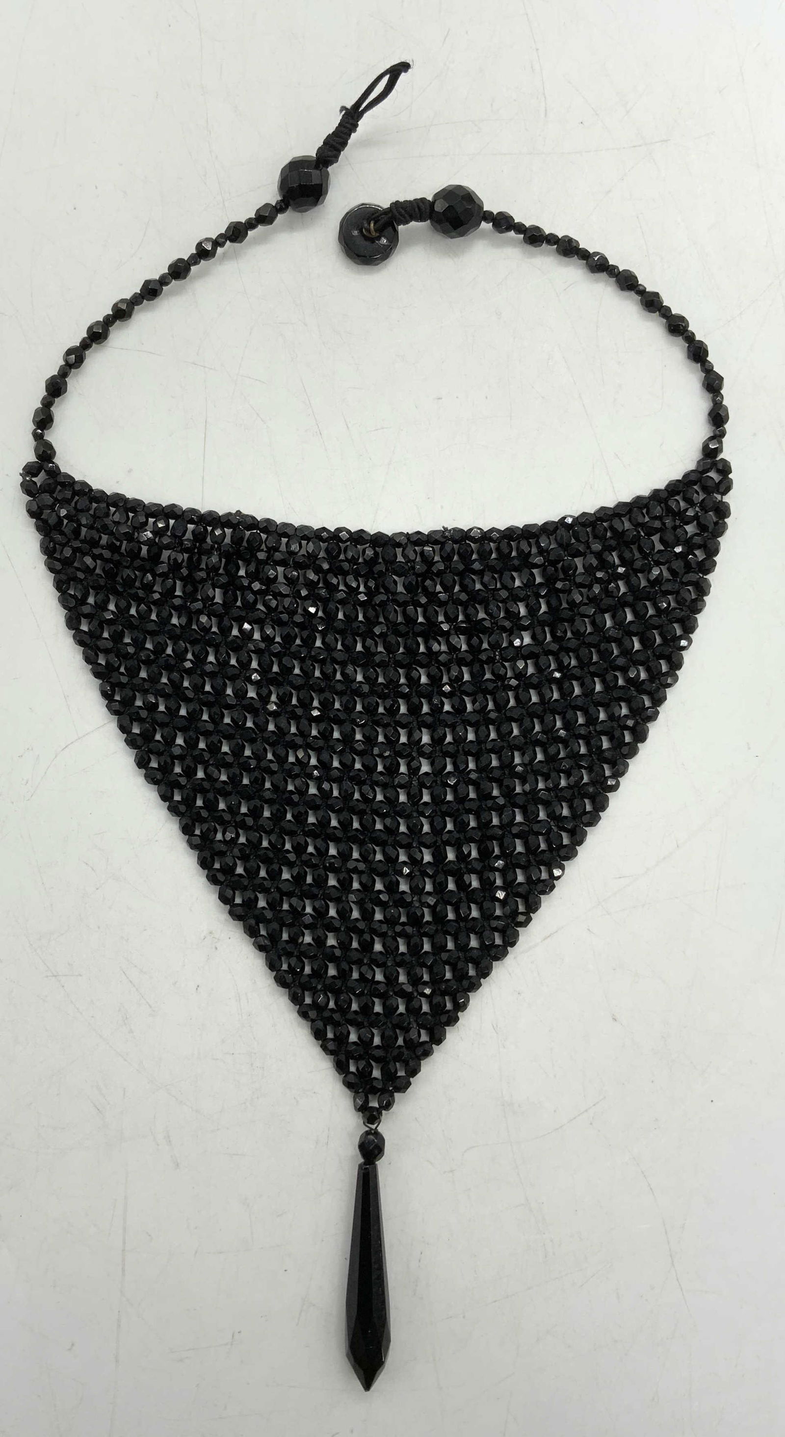 Black Beaded Bib Choker Necklace, Jewelry (1 of 8)