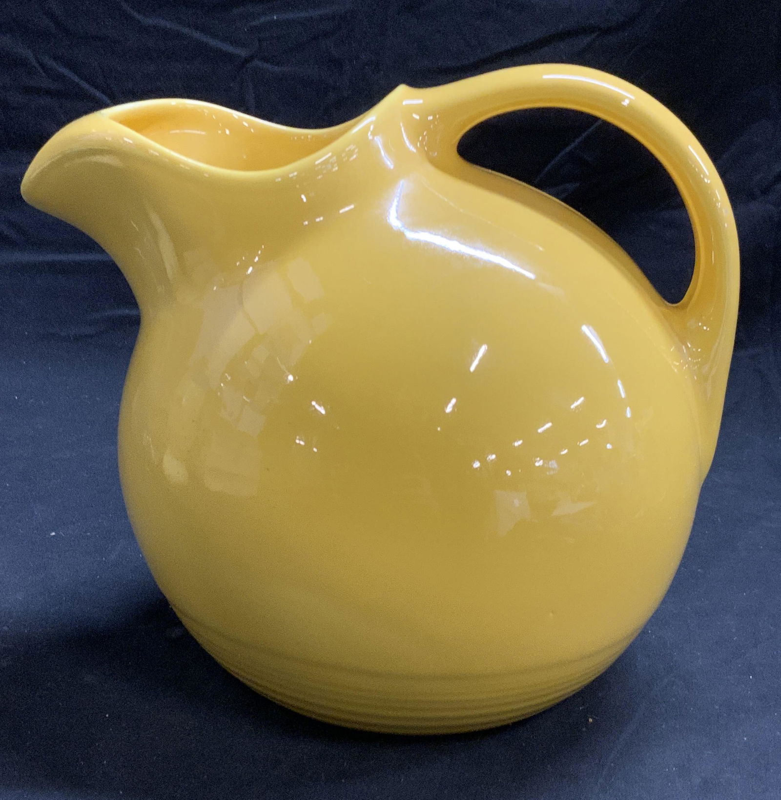 Yellow Fiesta Style Ceramic Pitcher (1 of 6)