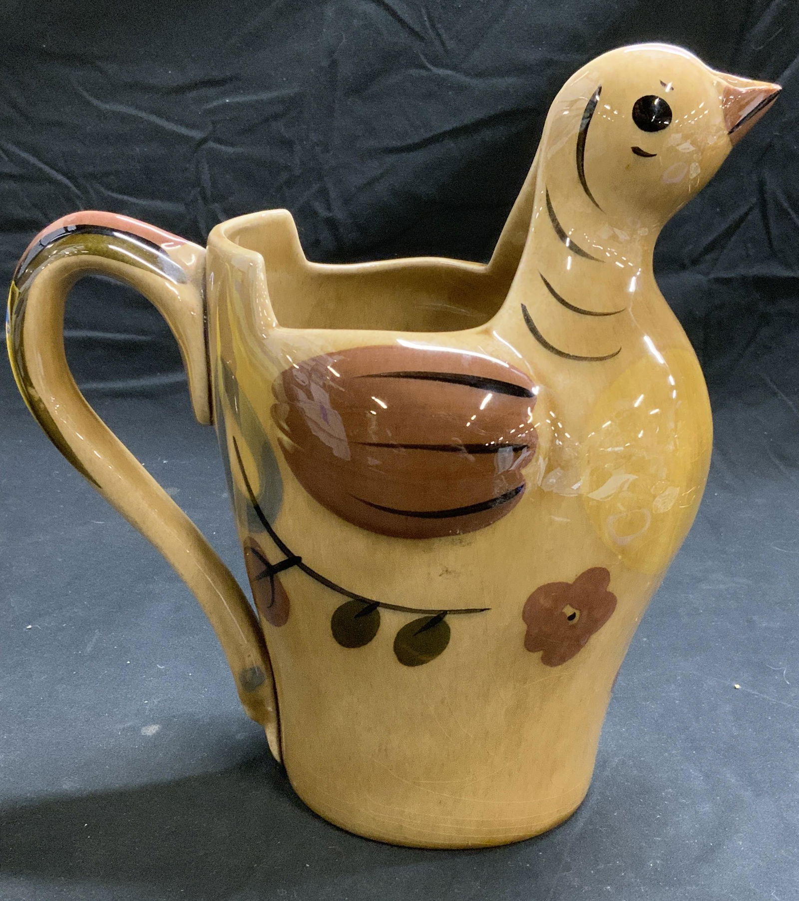 Vtg CLEMINSONS Art Pottery Bird Pitcher (1 of 6)
