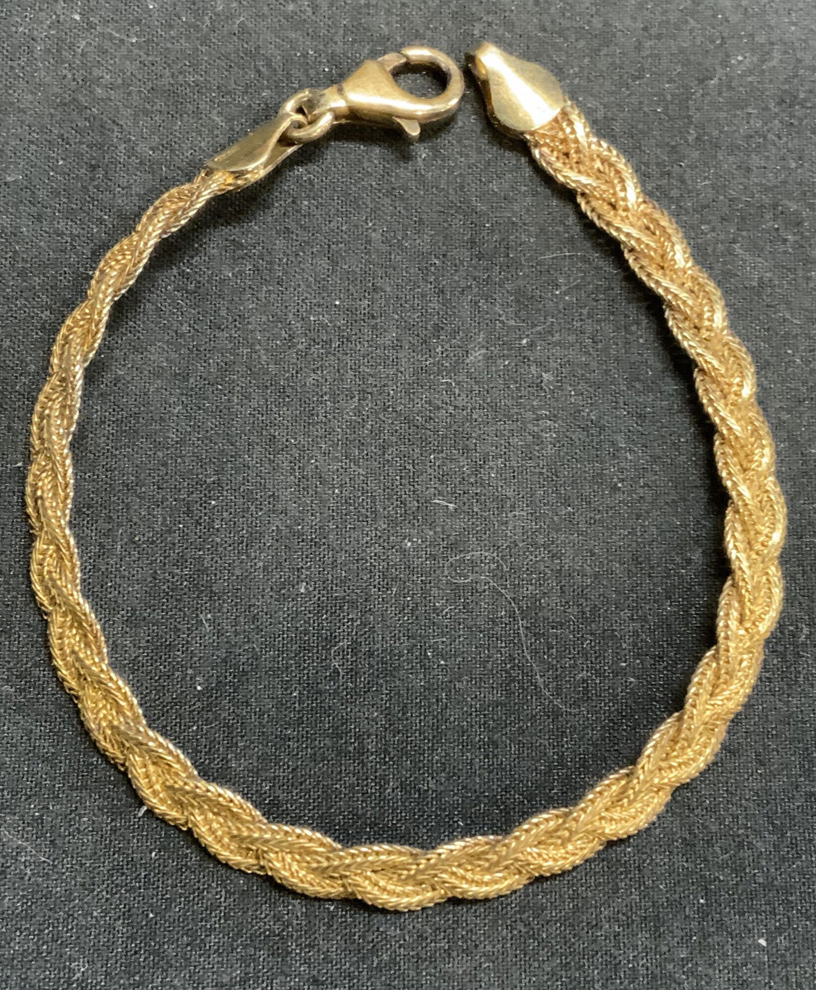 STERLING SILVER Braided Chain Bracelet, Italy (1 of 6)