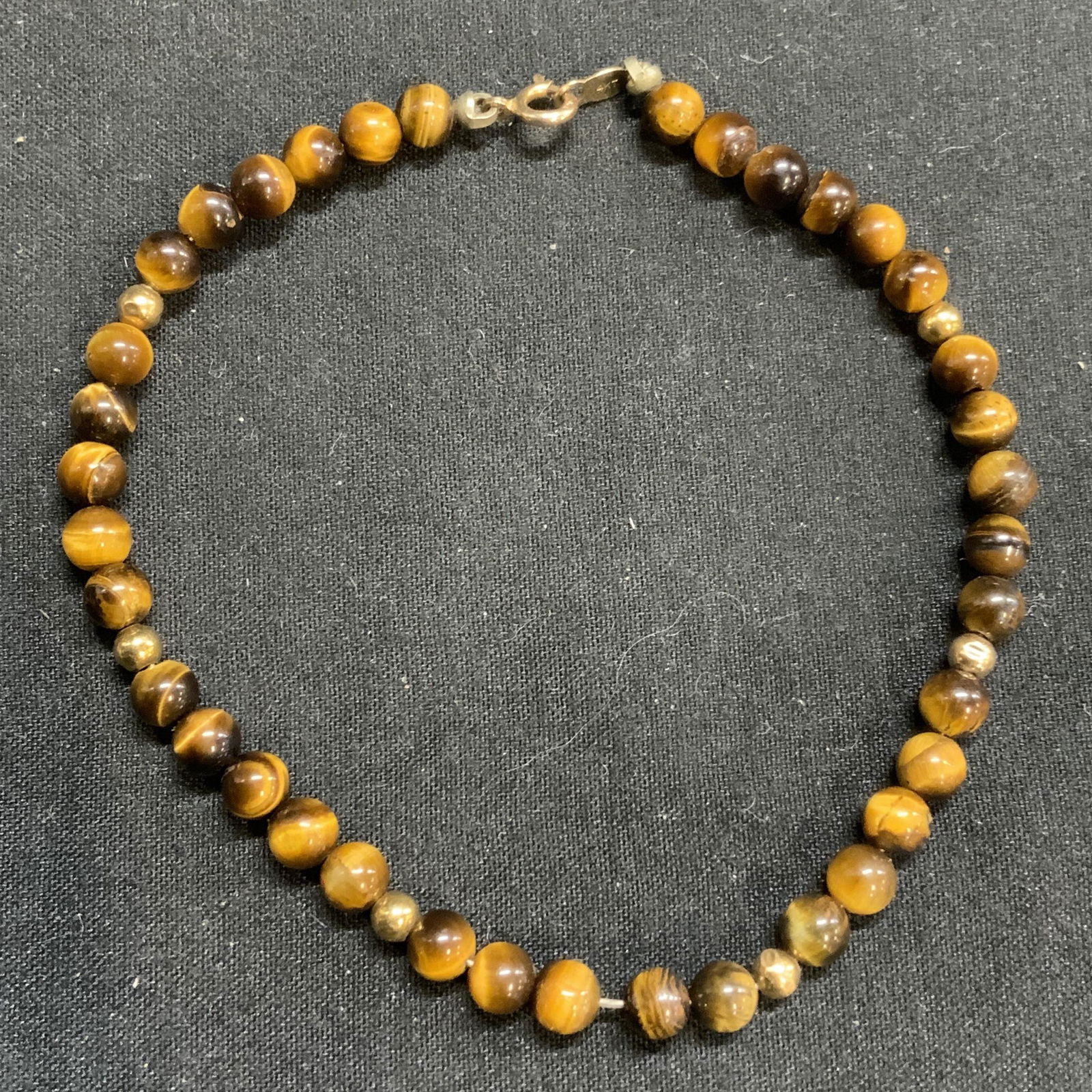 14K GOLD & Tigers Eye Beaded Bracelet (1 of 6)