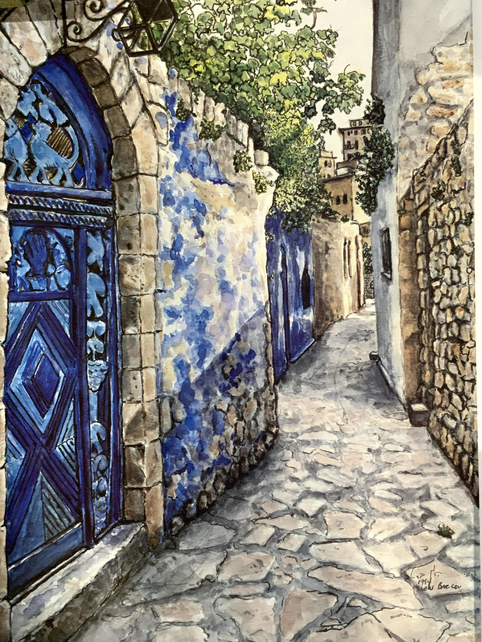 4 HELEN BAR-LEV Signed Outdoor Watercolor Lithos (1 of 11)