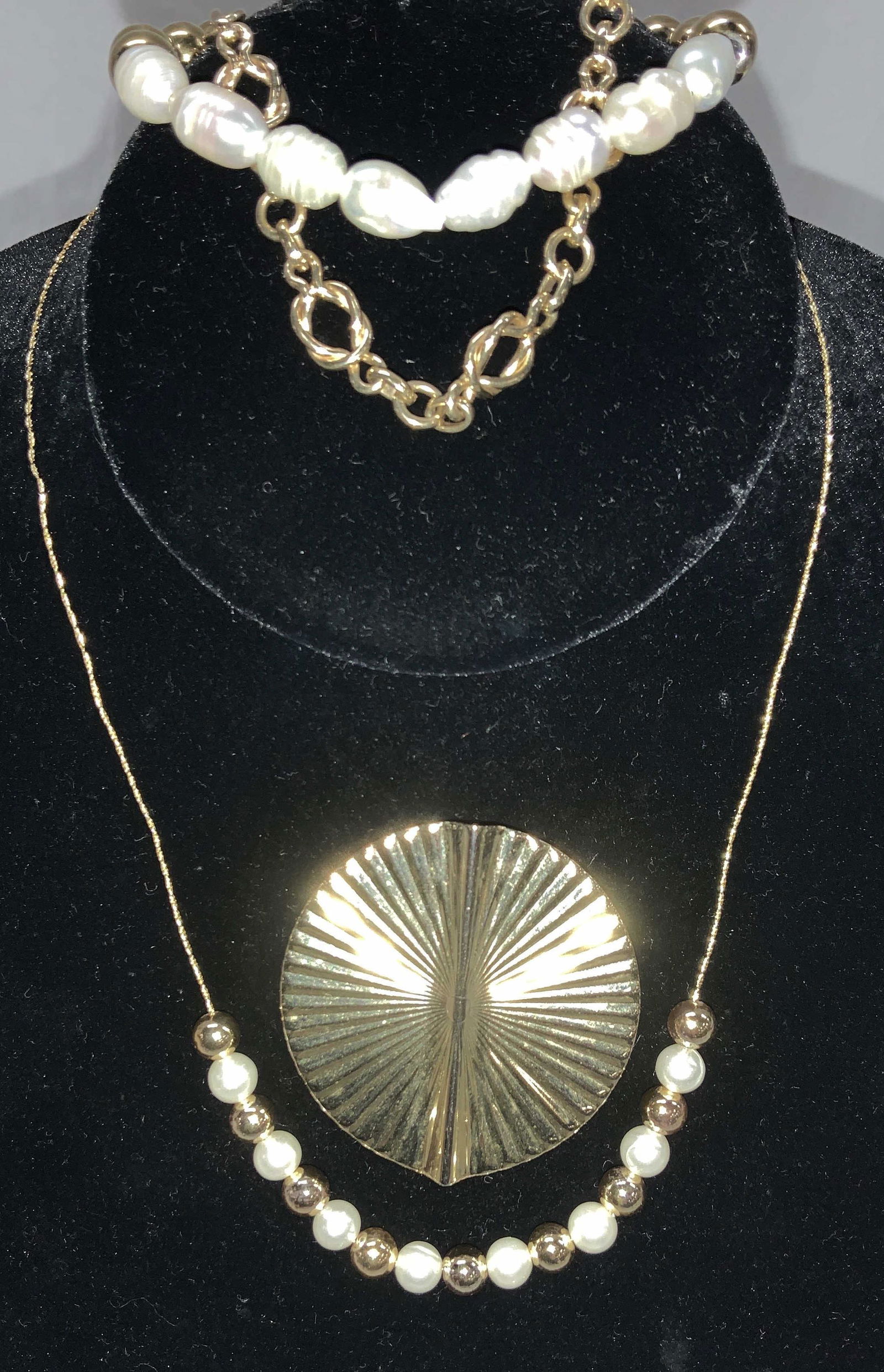 14k Gold Chain, Pearl & Gold Bead Bracelets, 4 (1 of 8)