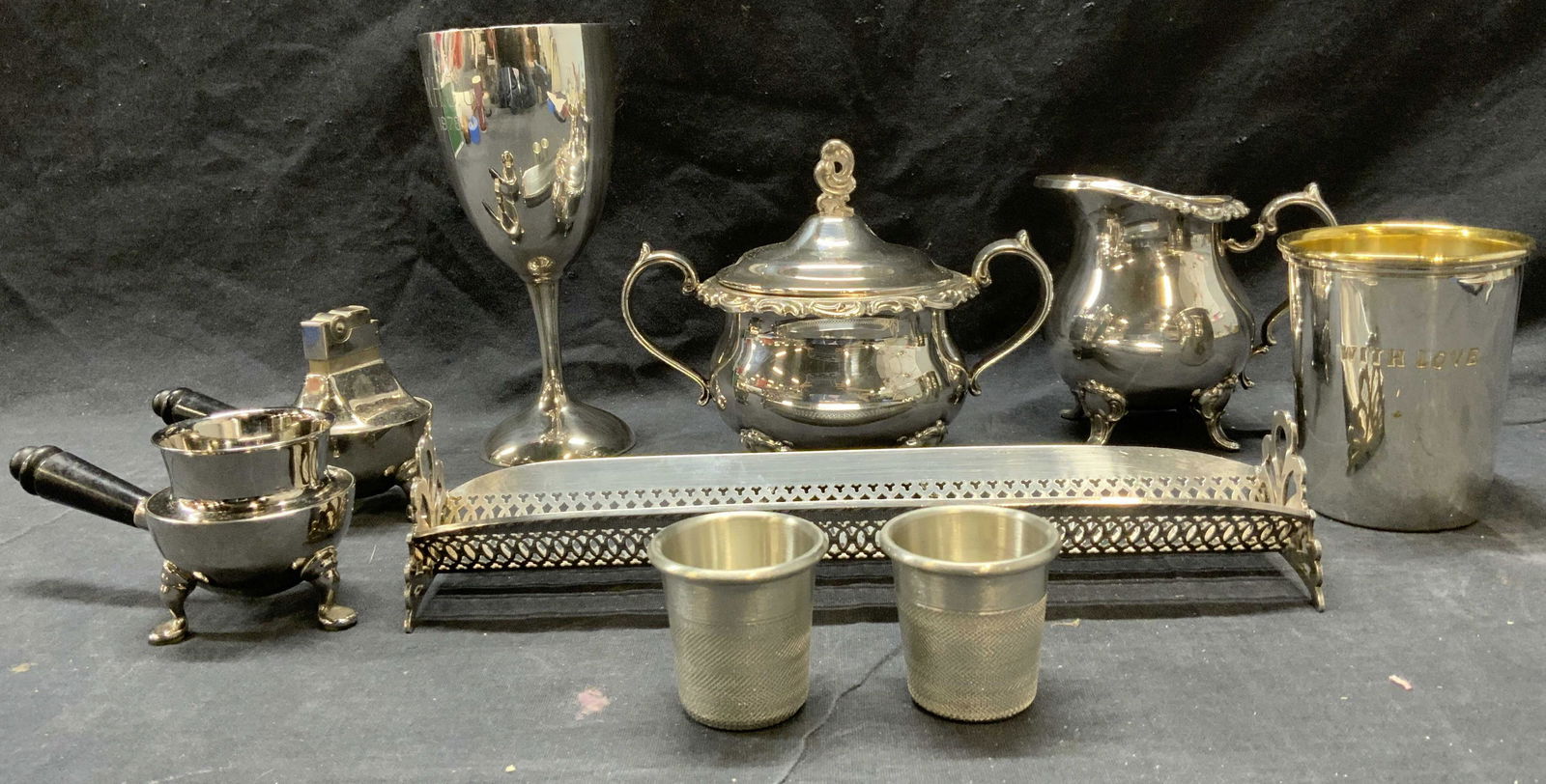 Lot 9 Electroplated Tabletop Accessories & More (1 of 11)