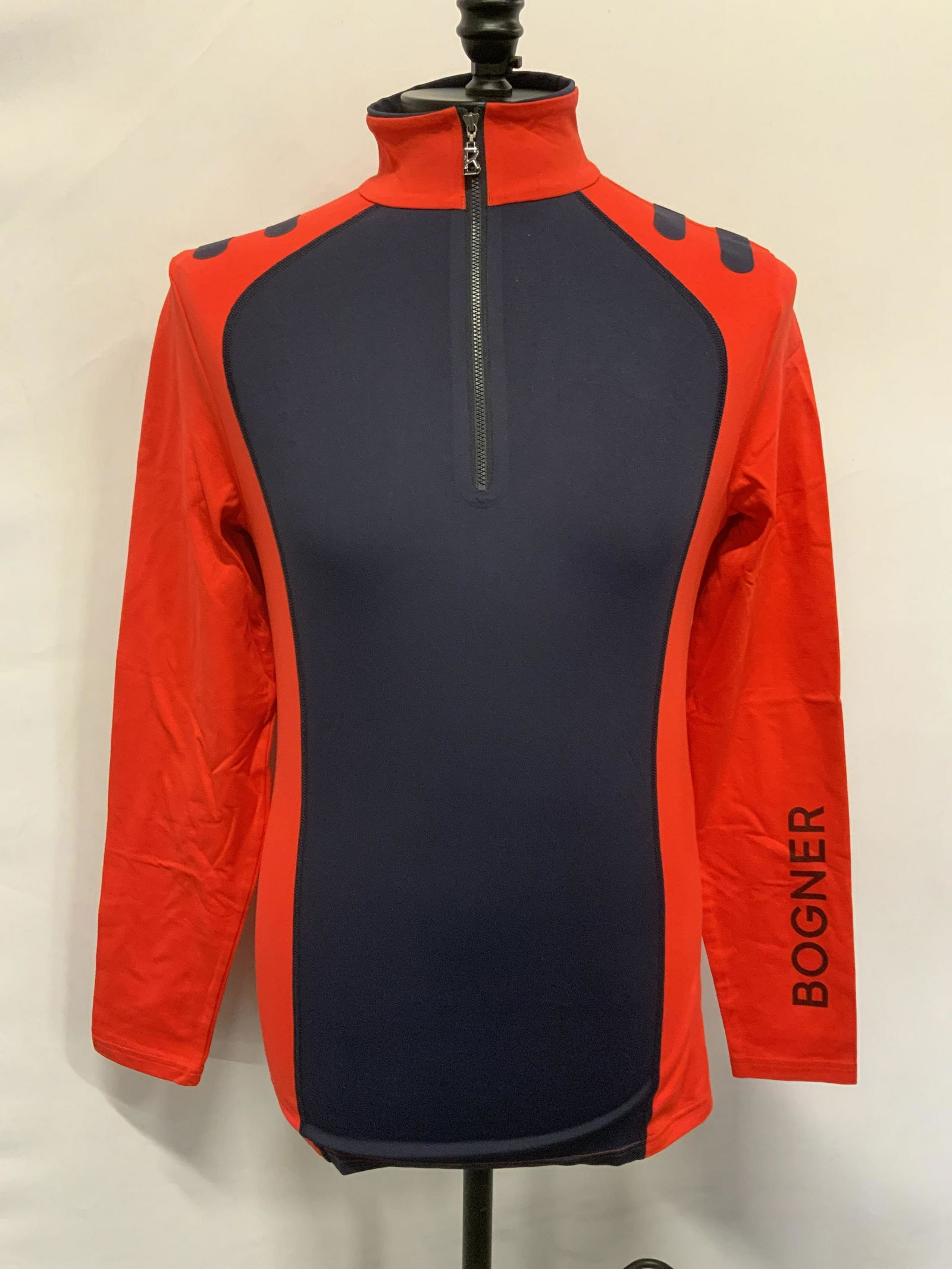 BOGNER Red/Blue Quarter Zip Sportswear Shirt (1 of 7)