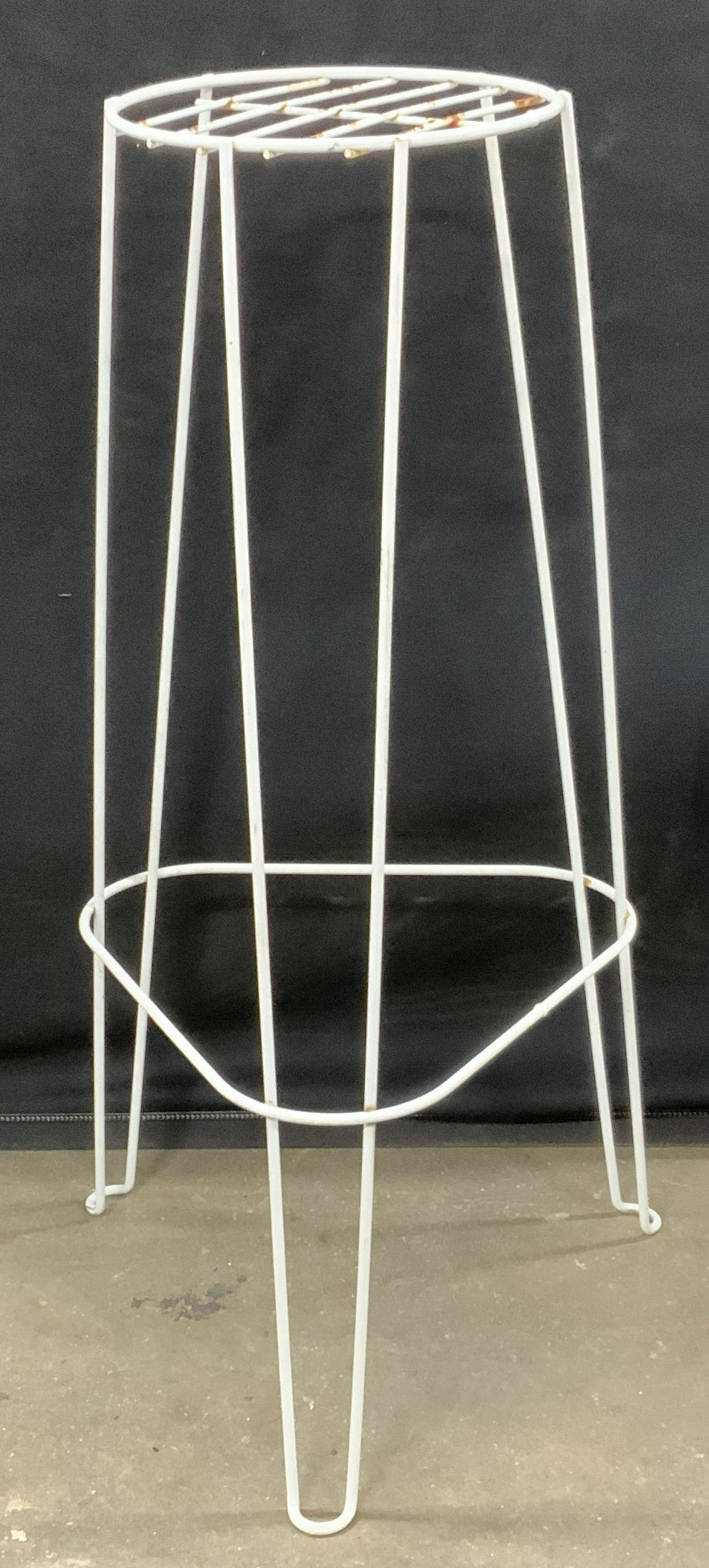 White Iron Three Leg Plant Stand (1 of 7)