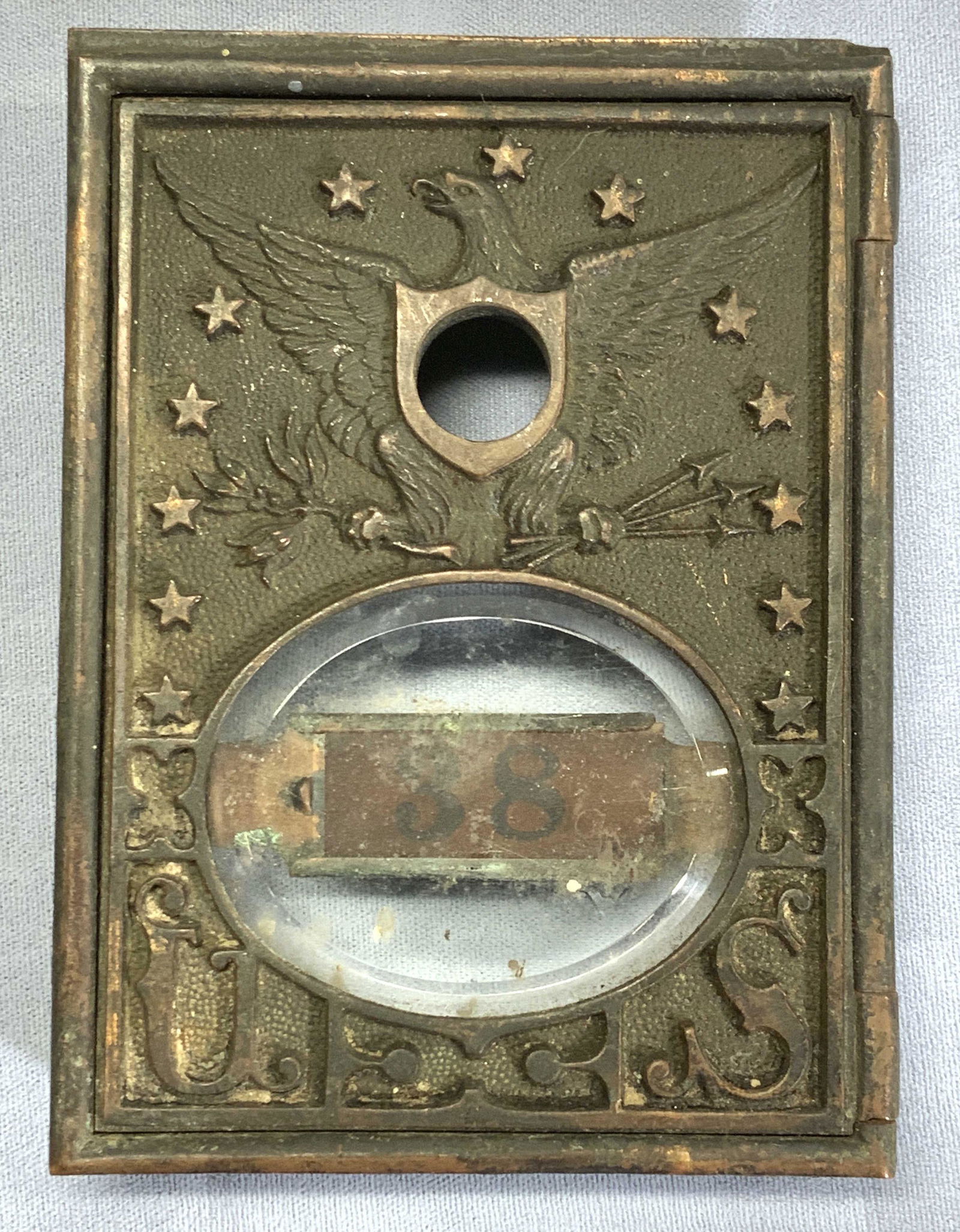 Antique Iron Post Office Box Door (1 of 8)