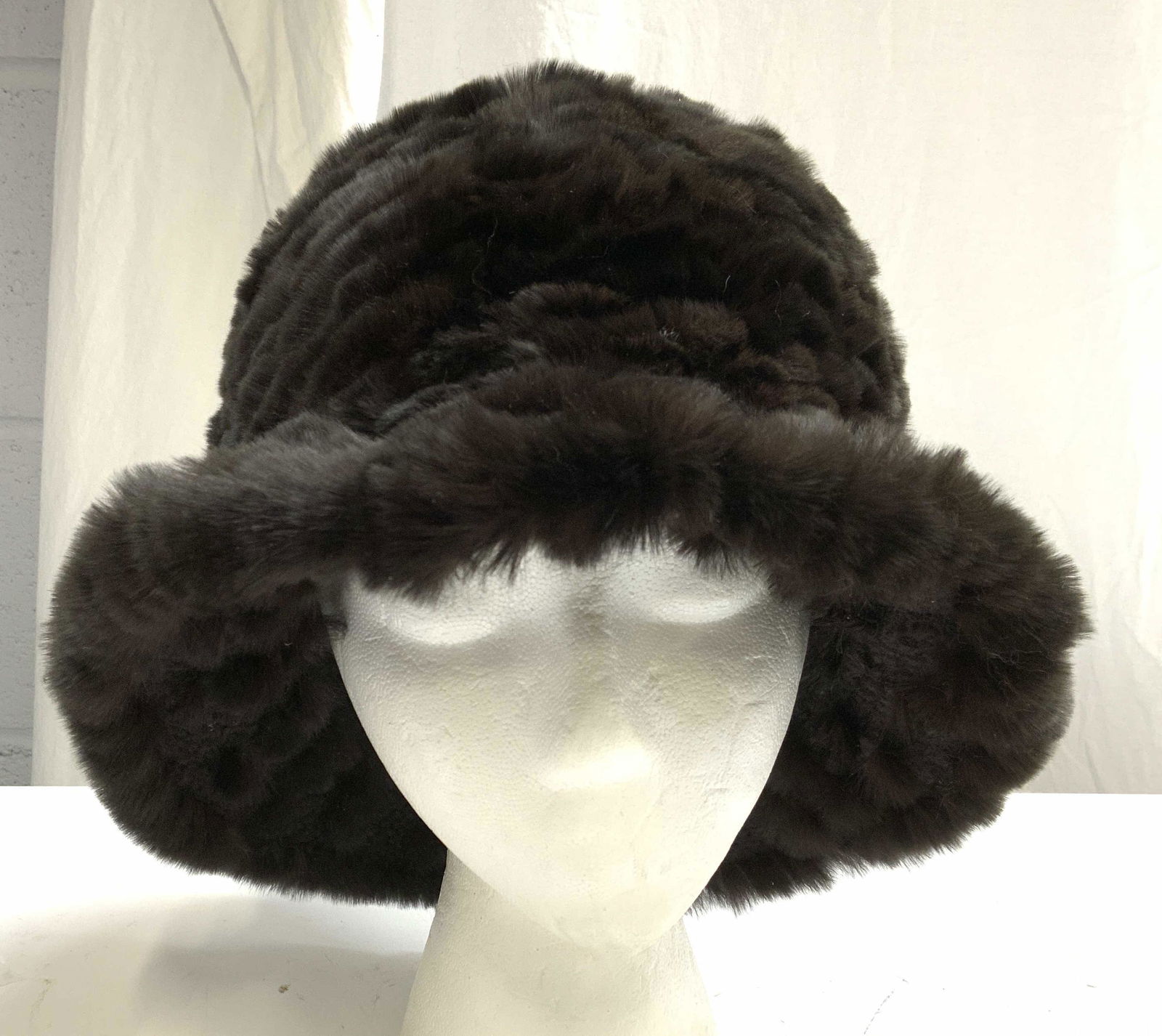 Brown Mink Fur Bucket Hat (1 of 8)