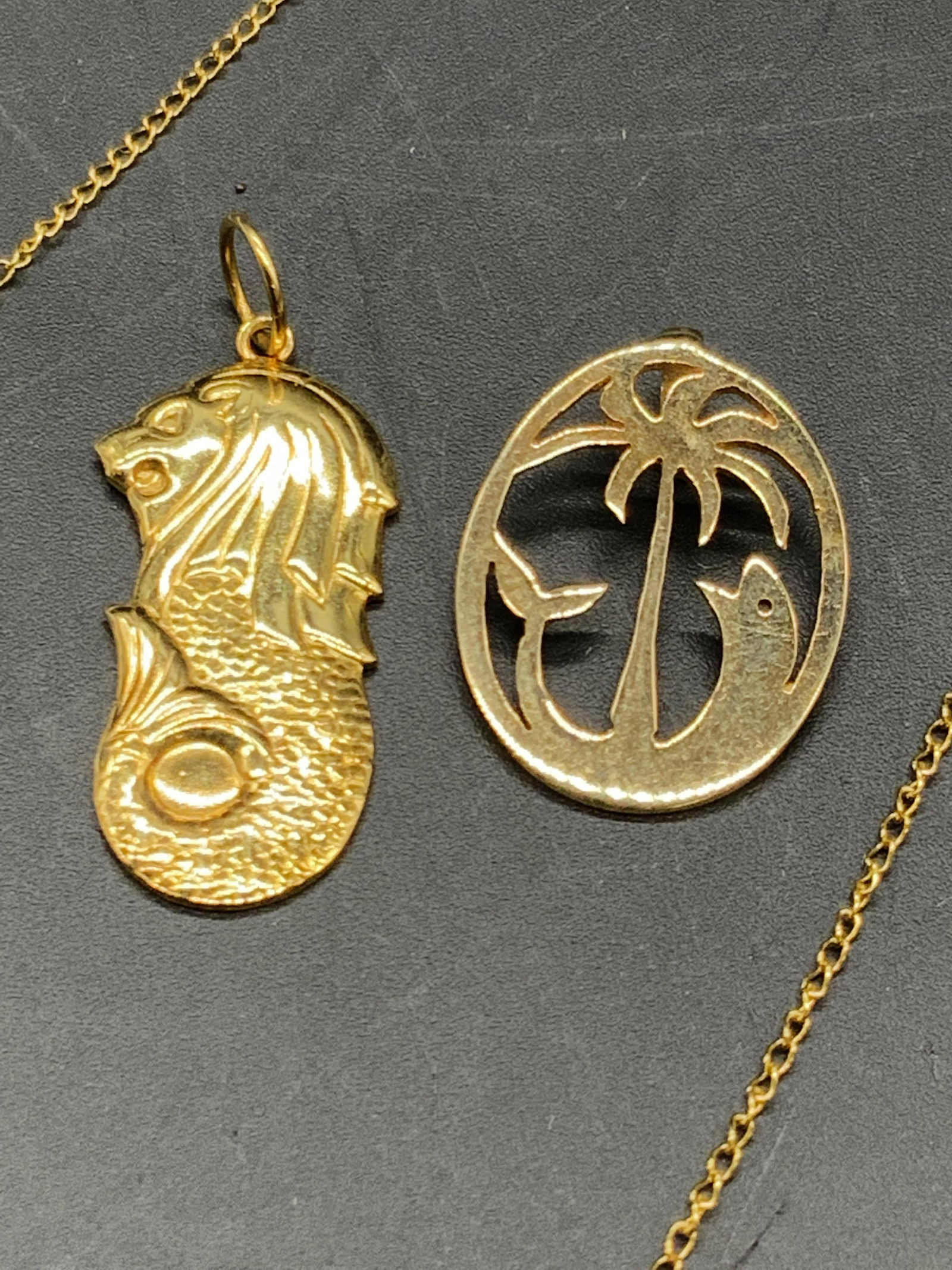 Lot 3 14K GOLD Pendants & Necklace, Jewelry (1 of 14)