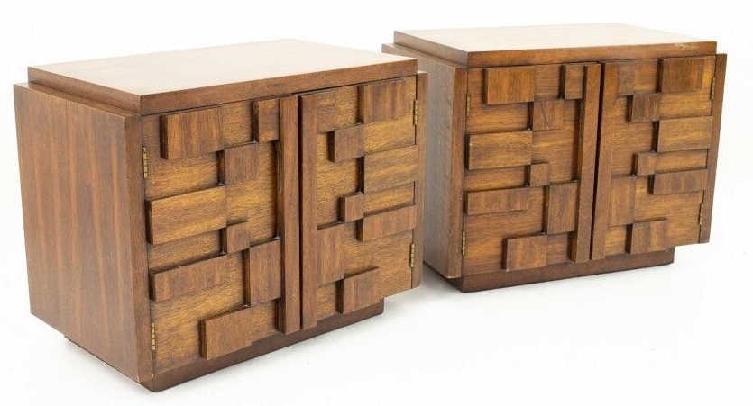 Lane Paul Evans Brutalist Pair Night Stands (1 of 13)