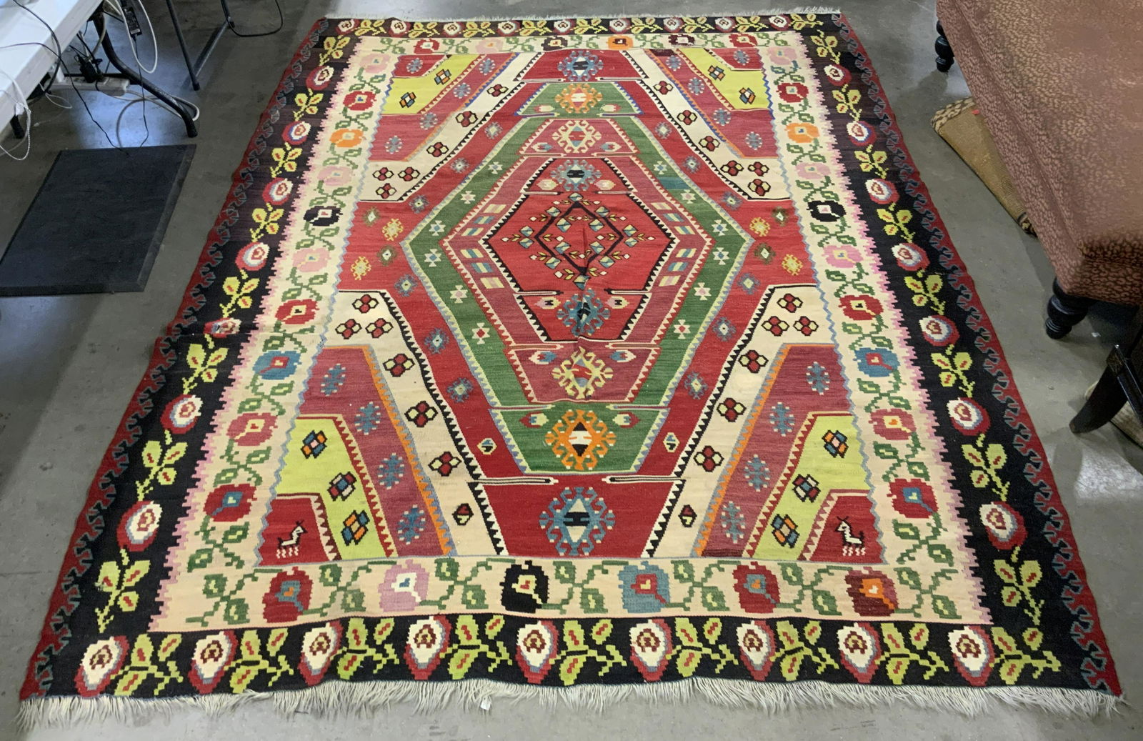 Antique Handmade Turkish Kilim Wool Rug (1 of 8)