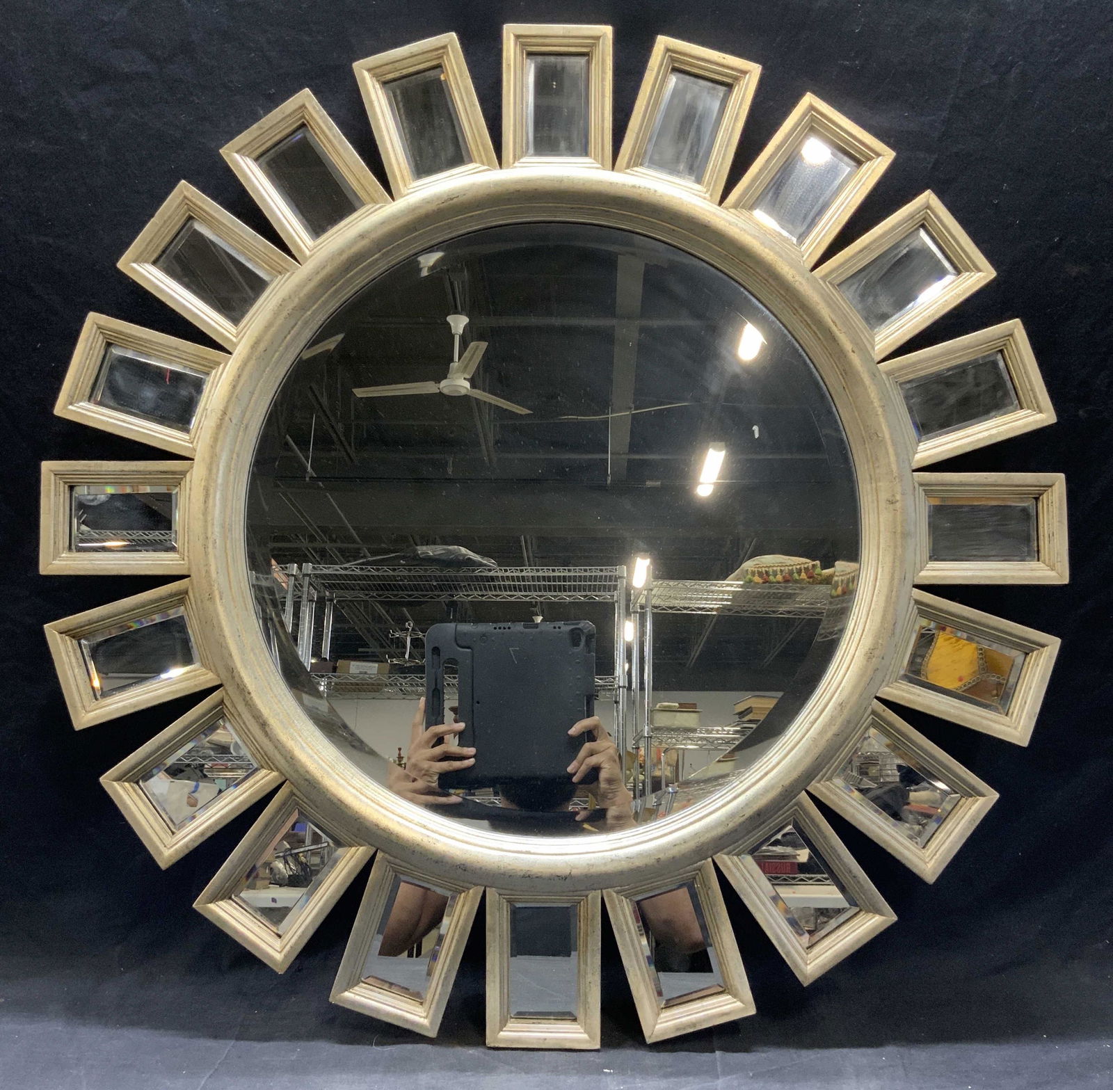 Giltwood Beveled Sunburst Wall Mirror (1 of 6)