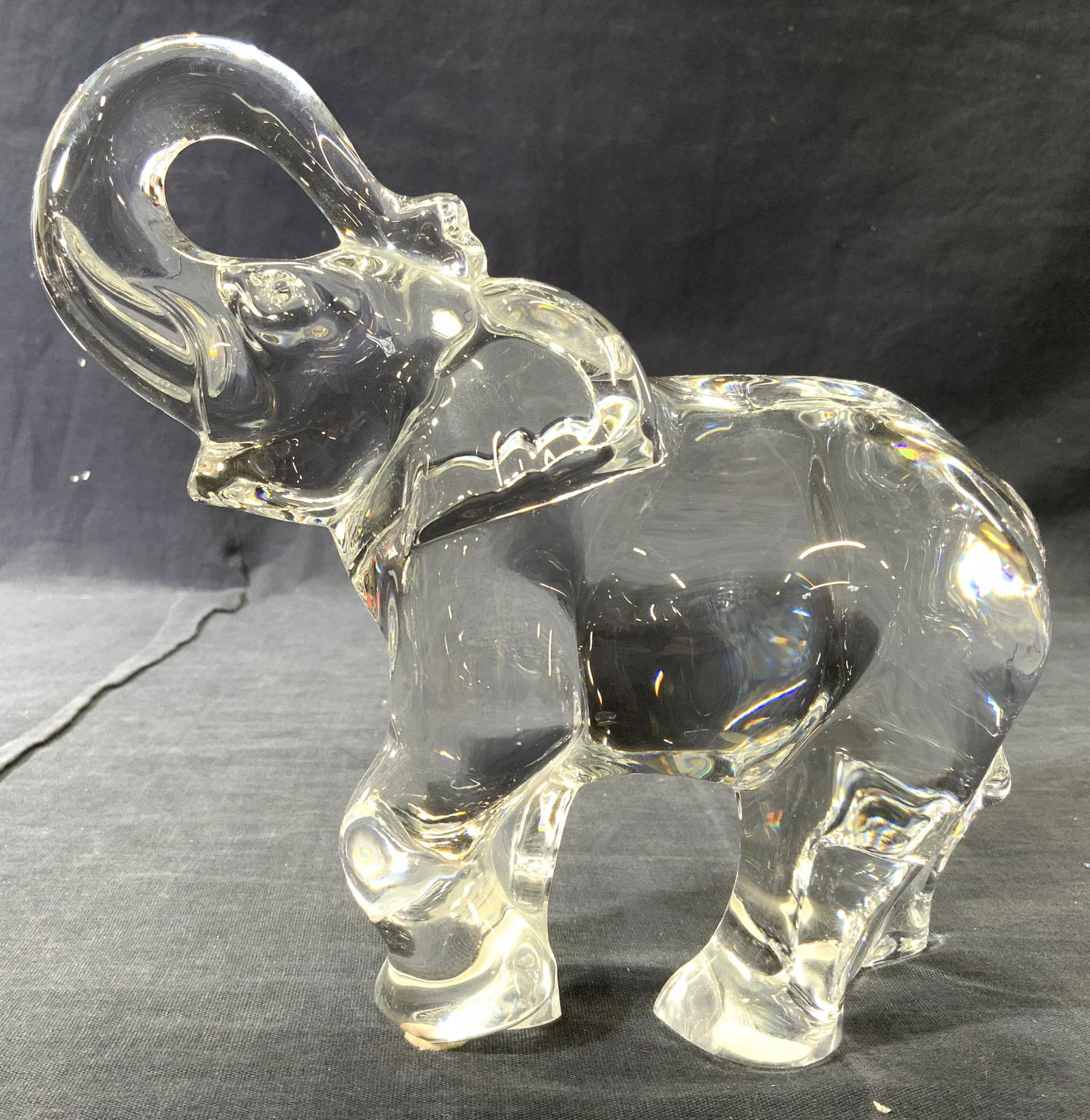 BACCARAT Signed Crystal Elephant Figure (1 of 10)