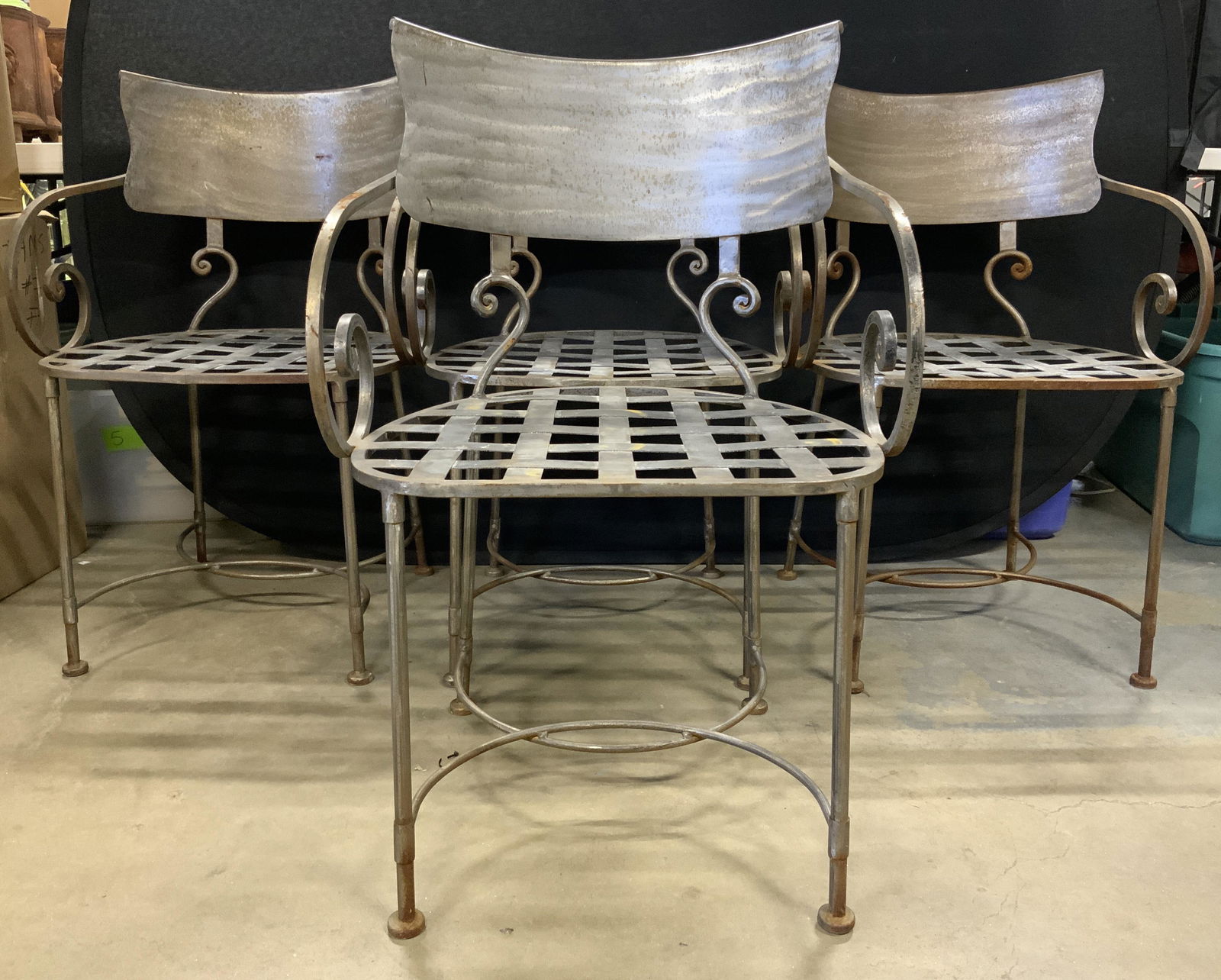 ARHAUS Style 4 Italian Hand Forged Iron Chairs (1 of 10)
