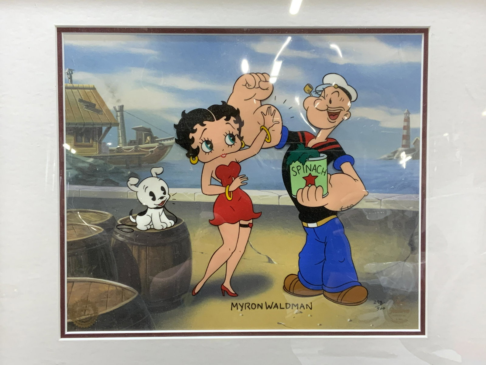 Signed M WALDMAN Flexing For Betty Serigraph (1 of 7)