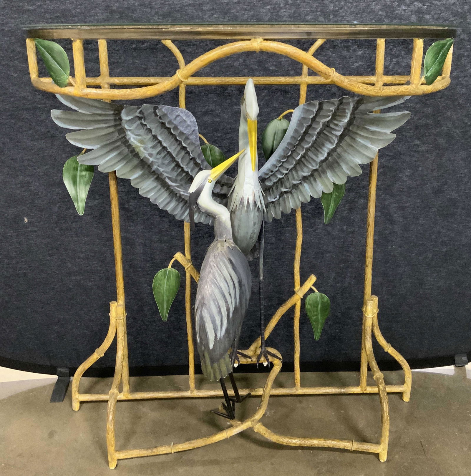 Iron Heron Demilune Table & Matching Mirror (1 of 10)