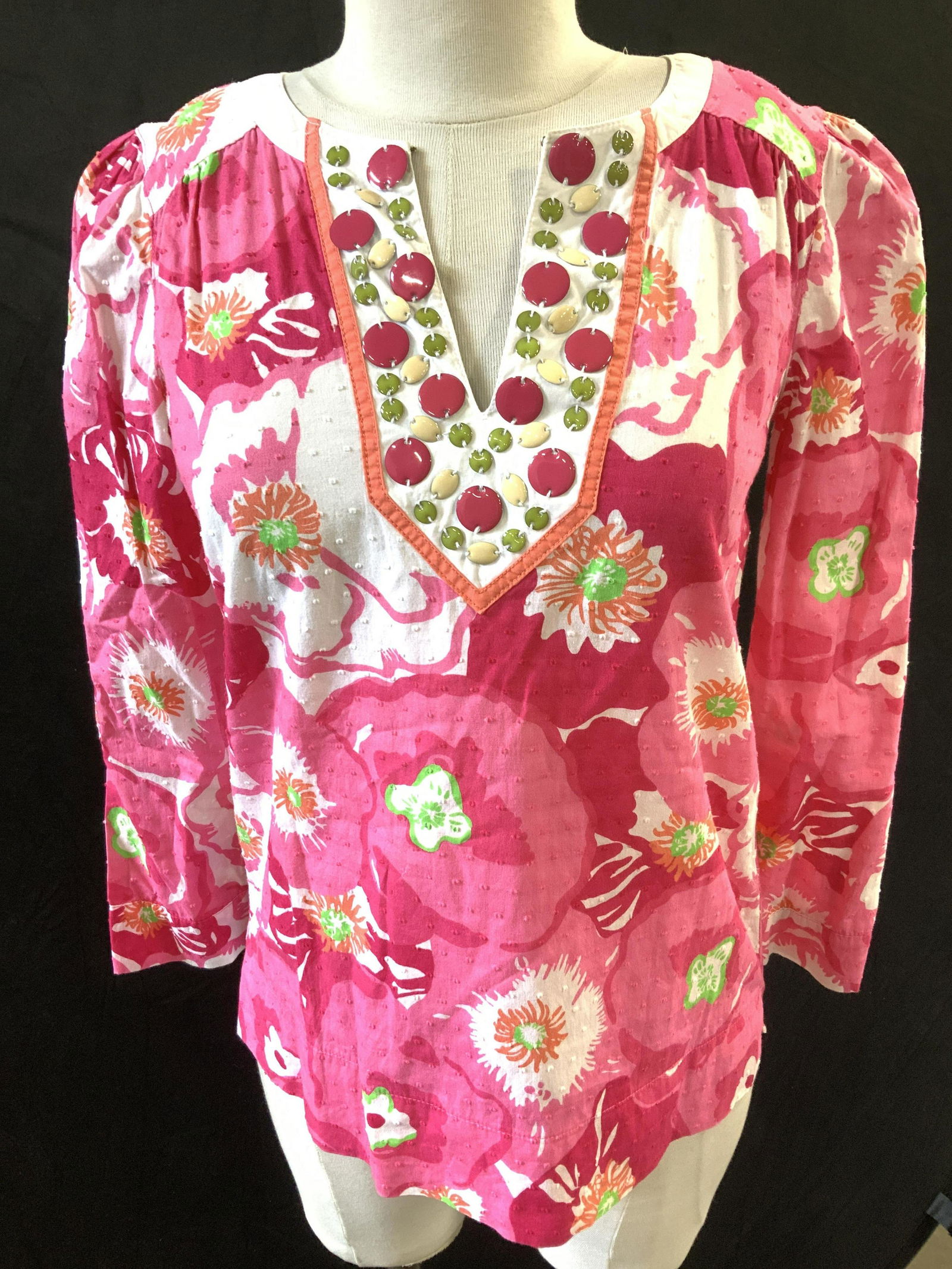 Lilly Pulitzer Long Sleeve Cotton Blouse (1 of 6)