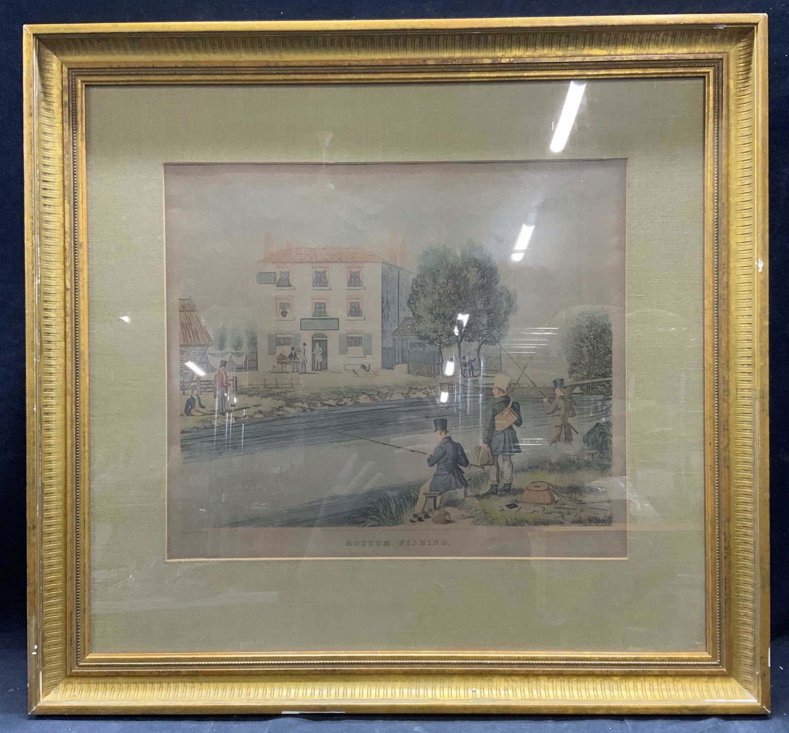 J POLLARD Bottom Fishing Aquatint Engraving (1 of 8)