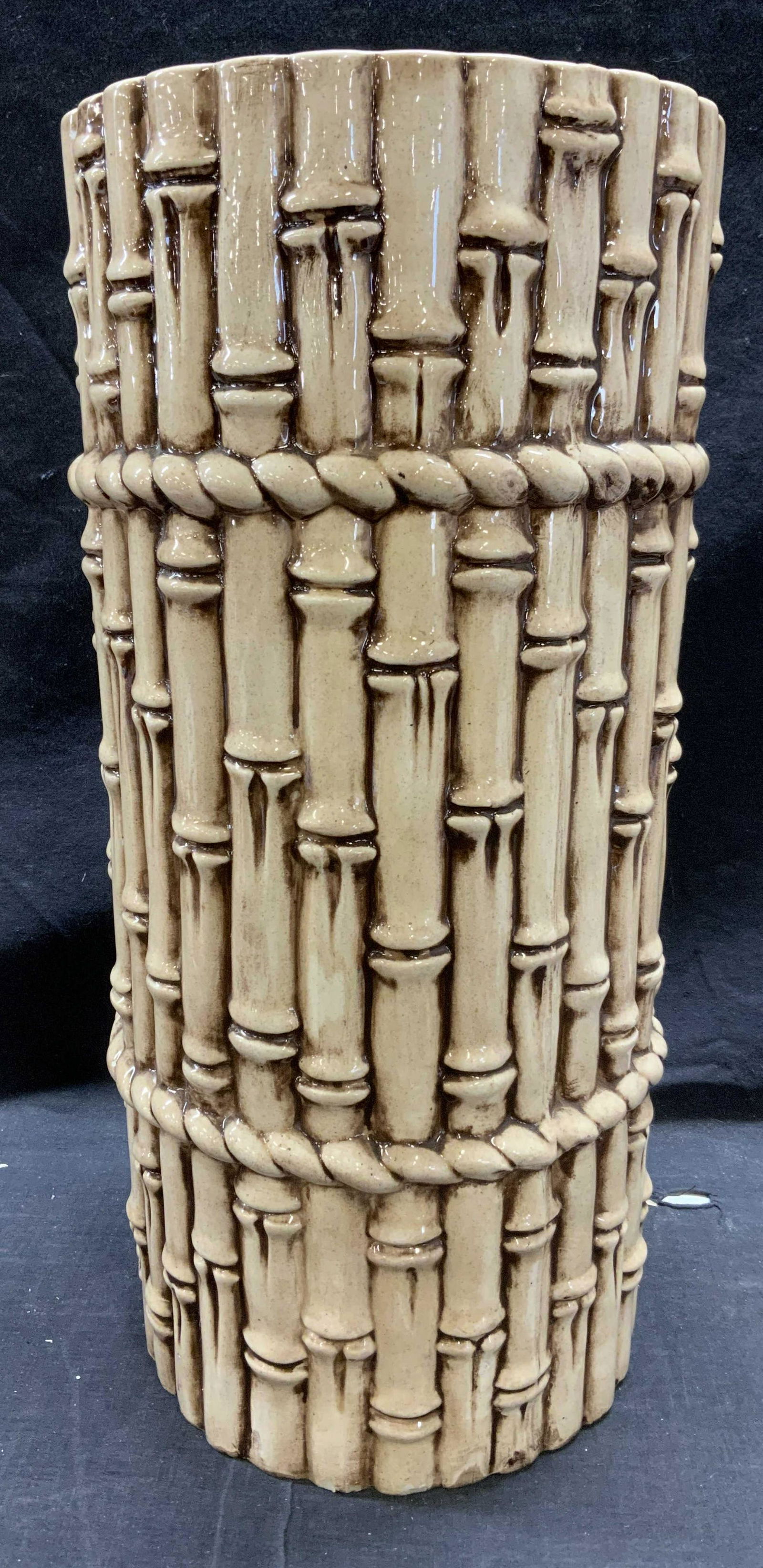 Ceramic Bamboo Form Umbrella Stand Vessel (1 of 7)