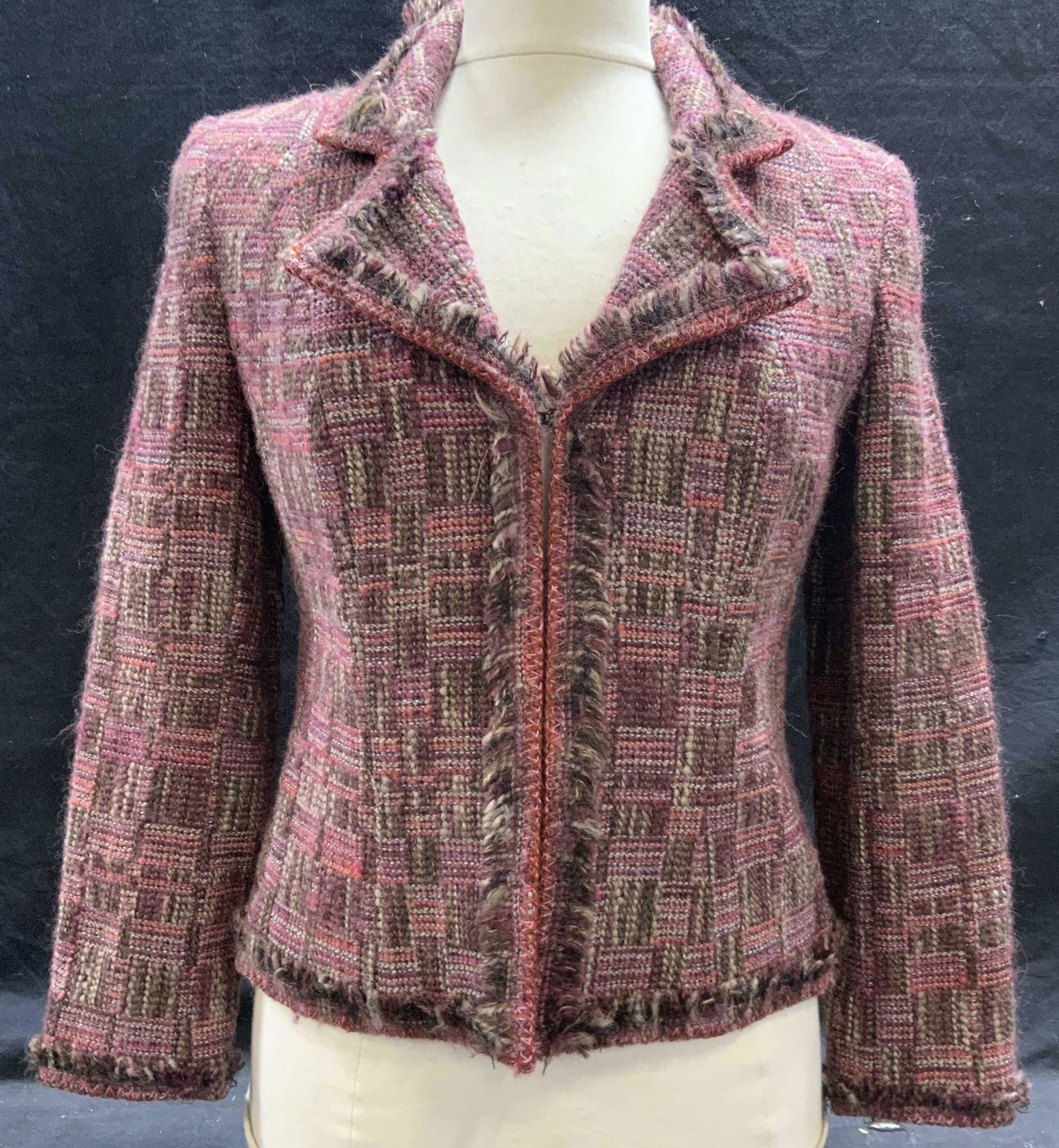 LEGGIADRO Purple Tweed Jacket (1 of 8)