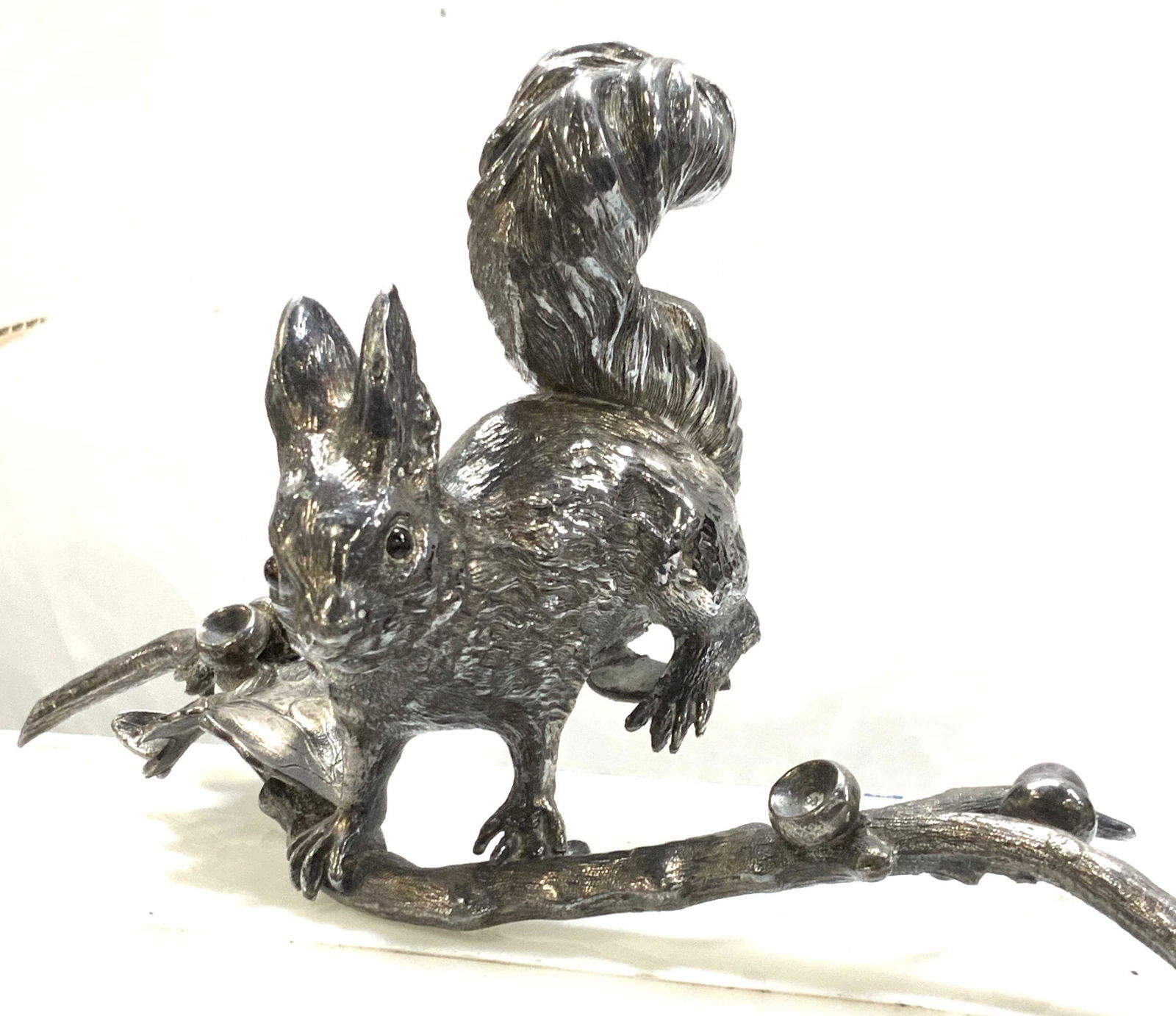 Squirrel Sculpture, Silver Plate over Copper (1 of 7)