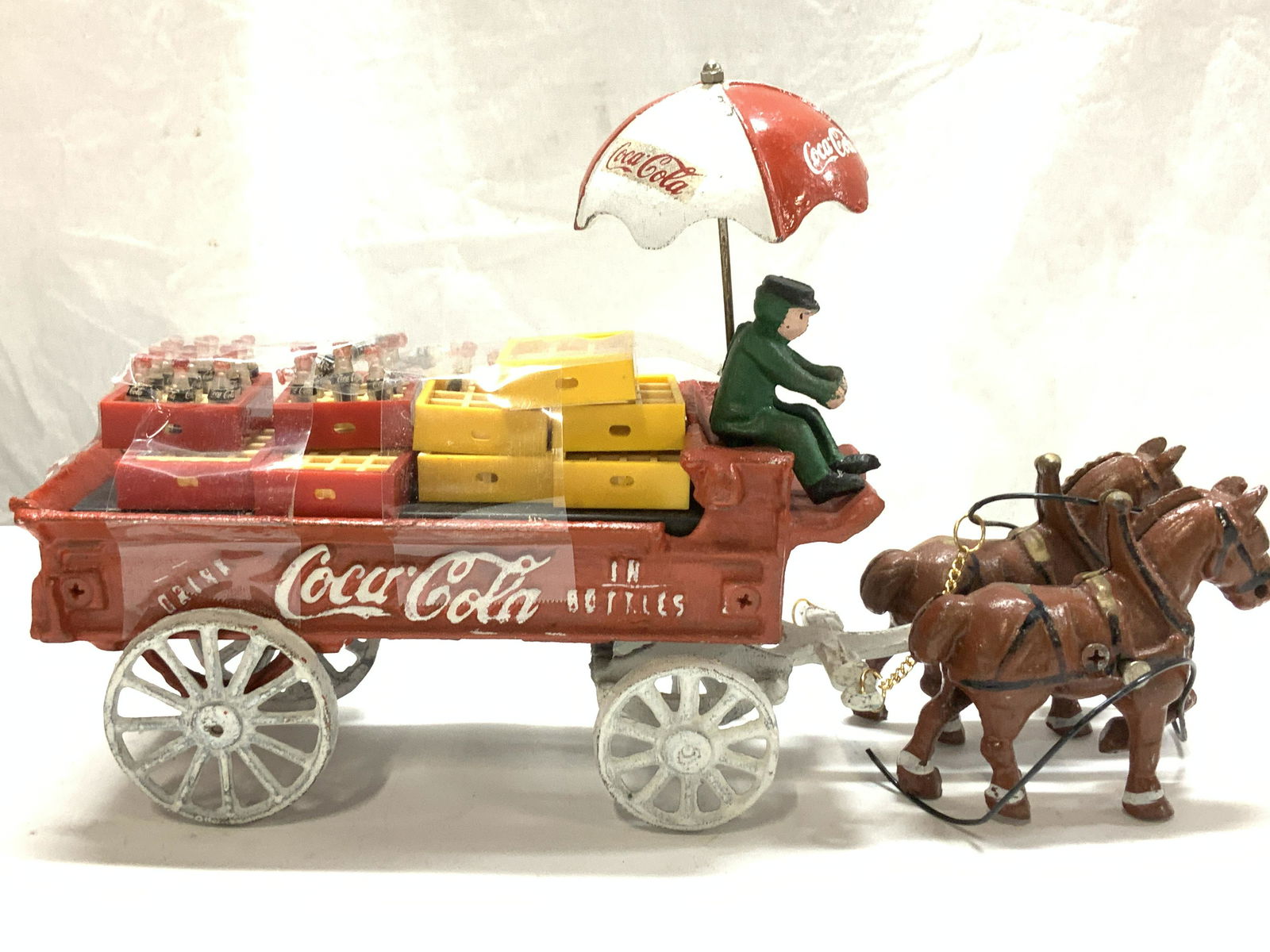 Collectible Cast Iron Coca Cola Horse Wagon, USA (1 of 9)