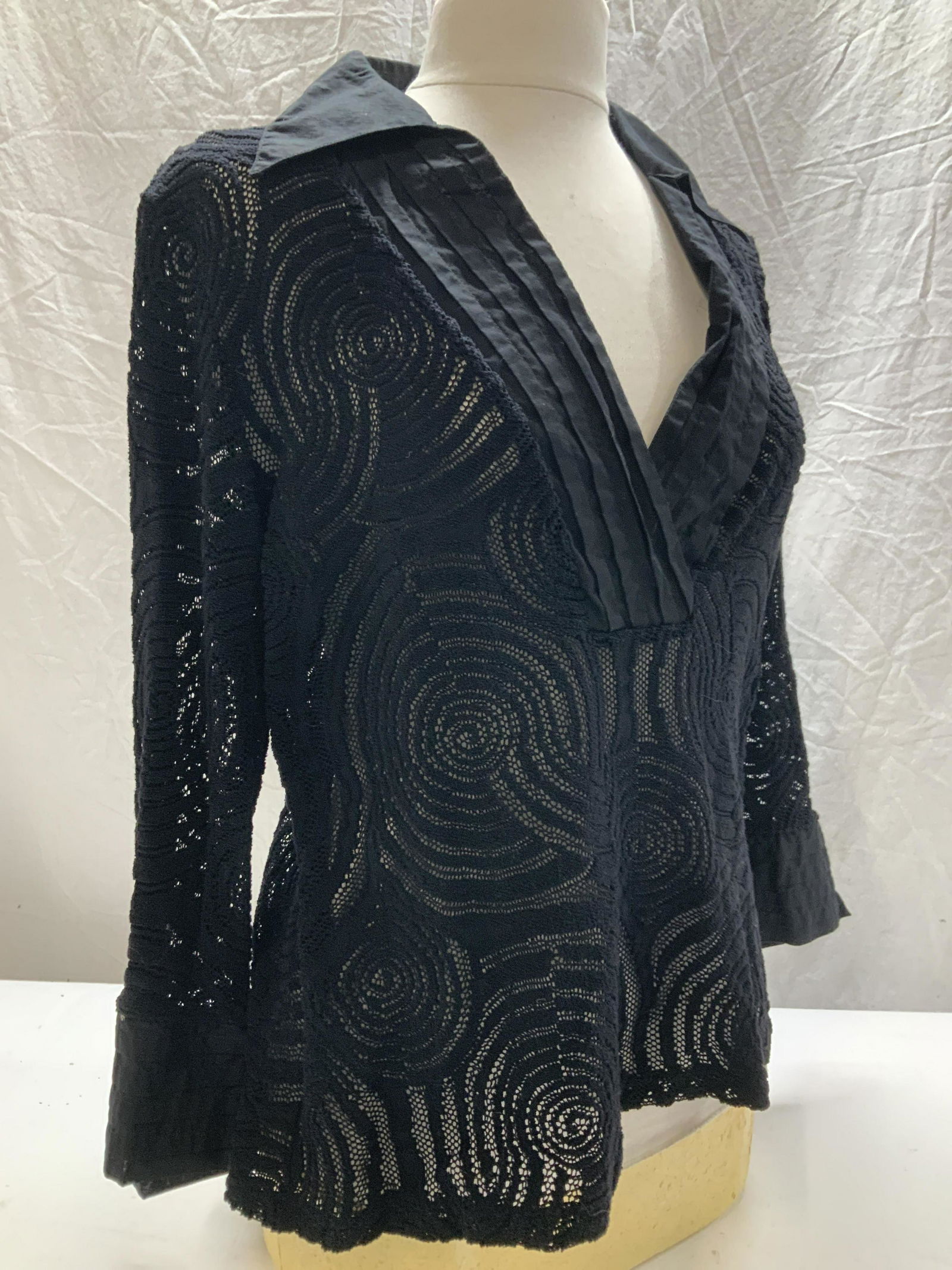 Anne Fontaine Cotton Knit Semi Sheer Shirt, France (1 of 6)